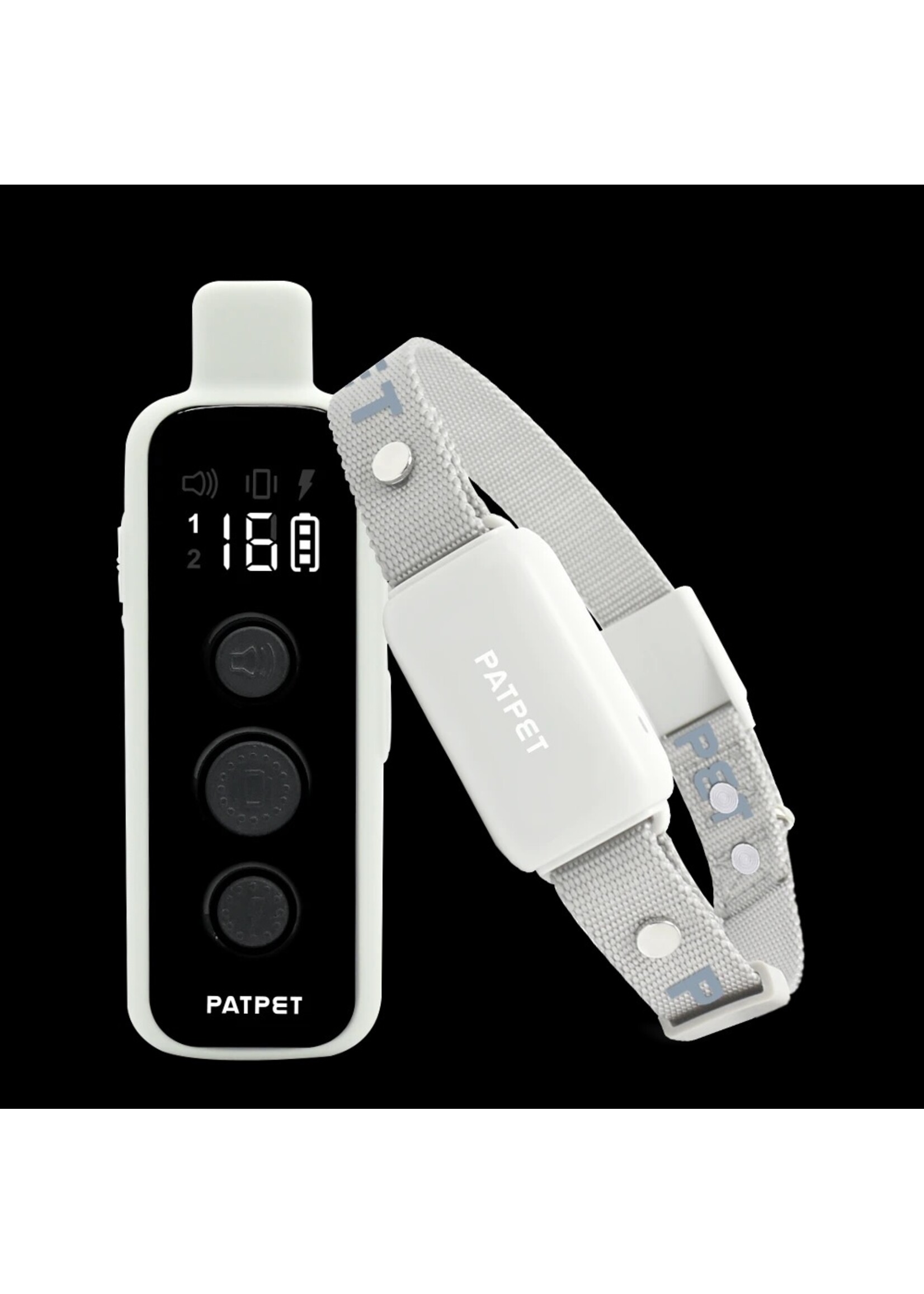 PATPET Blafhalsband voor hondentraining met afstandsbediening - Bereik 250 m - Geluid, trillingen en schokken