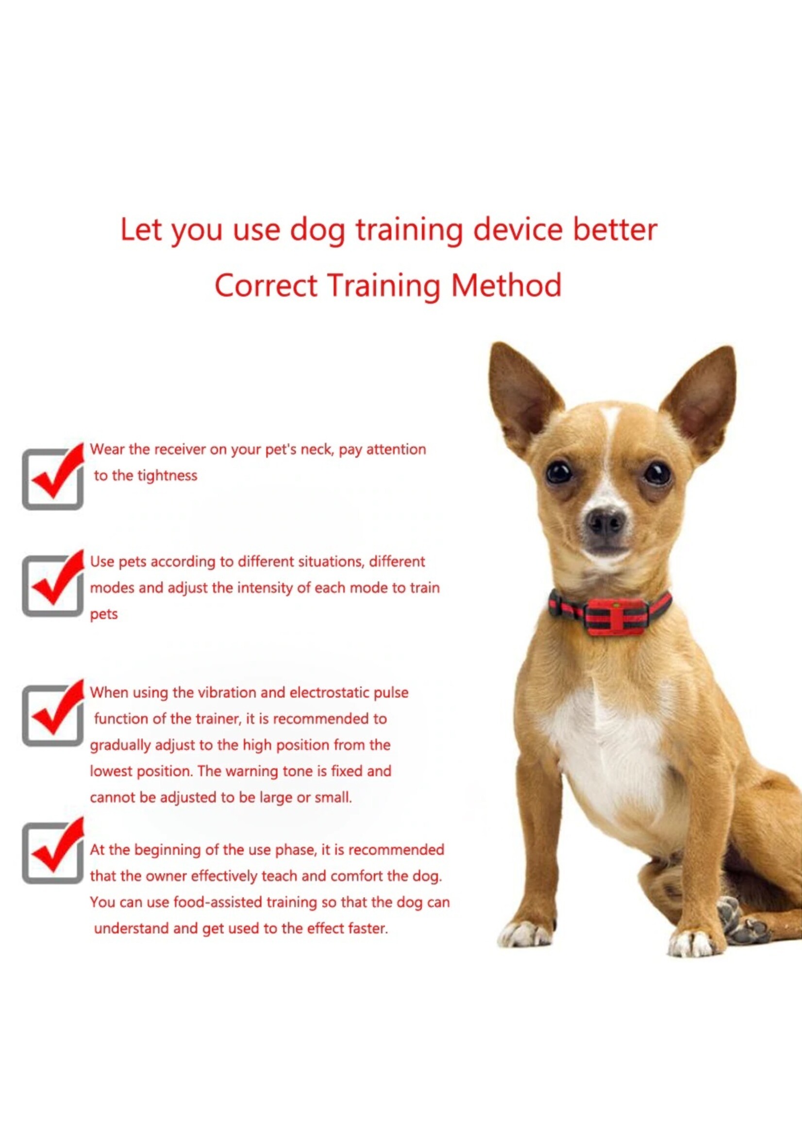 Honden trainingshalsband - Huisdier – Waterdicht - Oplaadbaar - Schokgeluid - Trillingen Antischors 250m Afstandsbediening voor meerdere maten honden