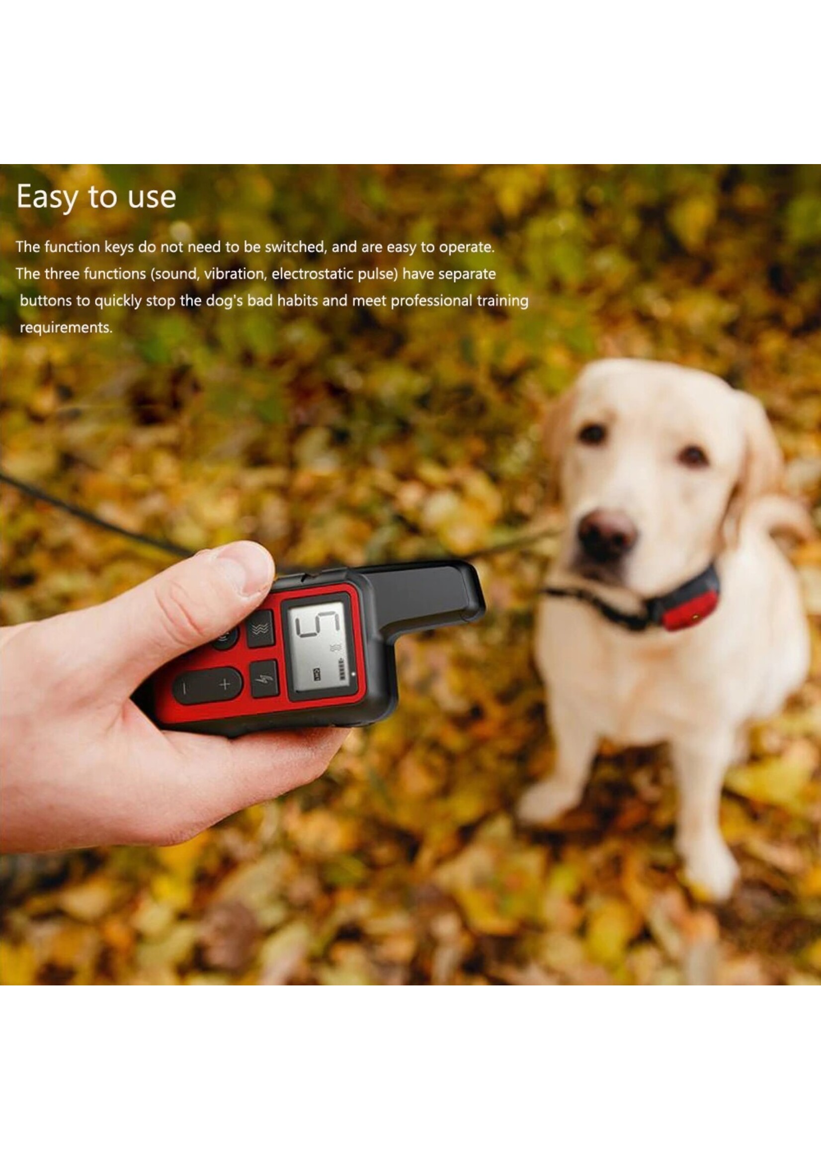 Honden trainingshalsband - Huisdier – Waterdicht - Oplaadbaar - Schokgeluid - Trillingen Antischors 250m Afstandsbediening voor meerdere maten honden