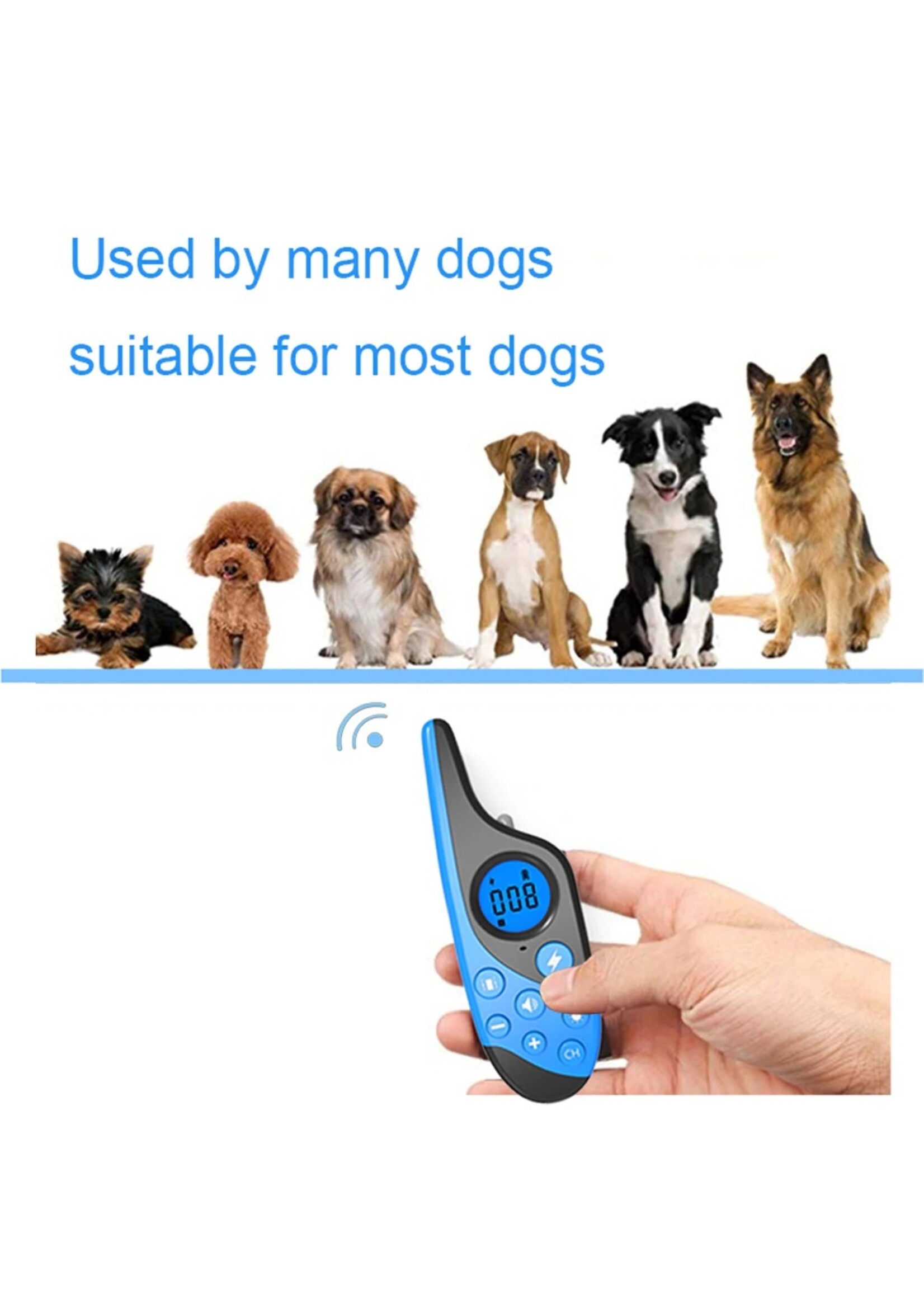 Doggy Training 300 M Pet Geluid, trilling en schok modus - Elektronisch - Stop Honden Blaffen Waterdichte en Oplaadbare Trainingsapparatuur