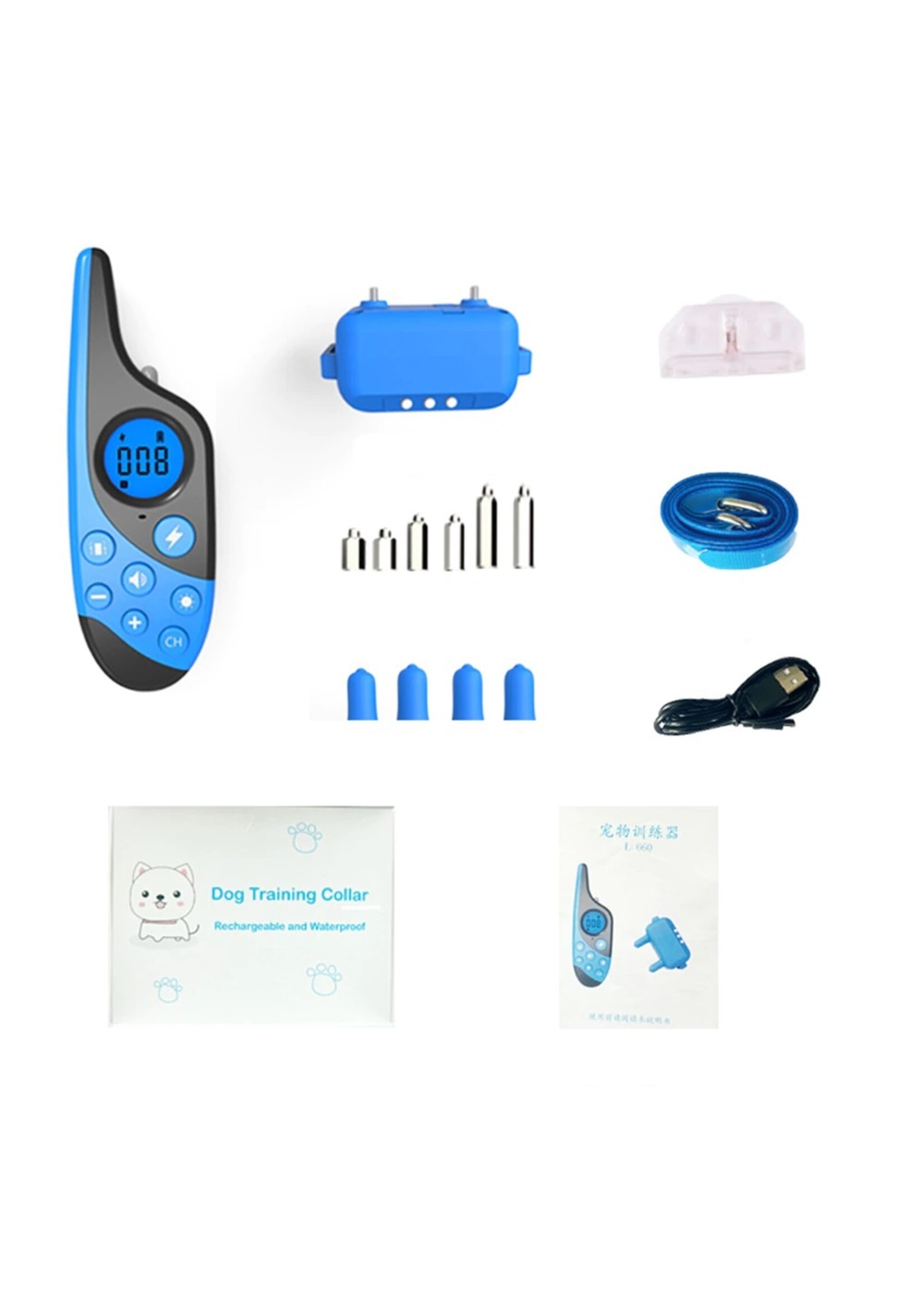 Doggy Training 300 M Pet Geluid, trilling en schok modus - Elektronisch - Stop Honden Blaffen Waterdichte en Oplaadbare Trainingsapparatuur