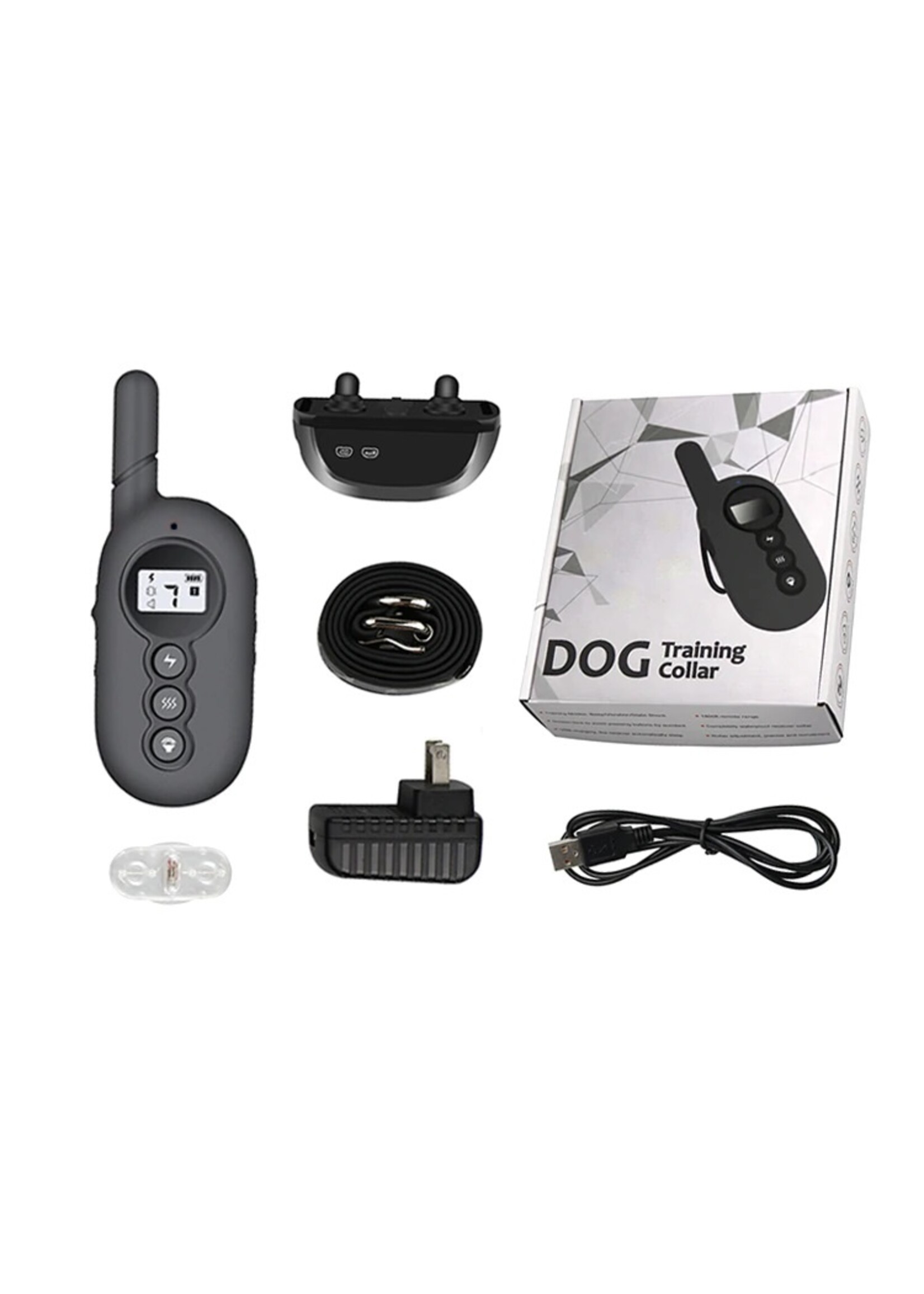 Trainingshalsband met Draadloze afstandsbediening - Trillingen zoemer - Waterdichte elektrische schok - Hondentrainingshalsband Geschikt voor 1hond
