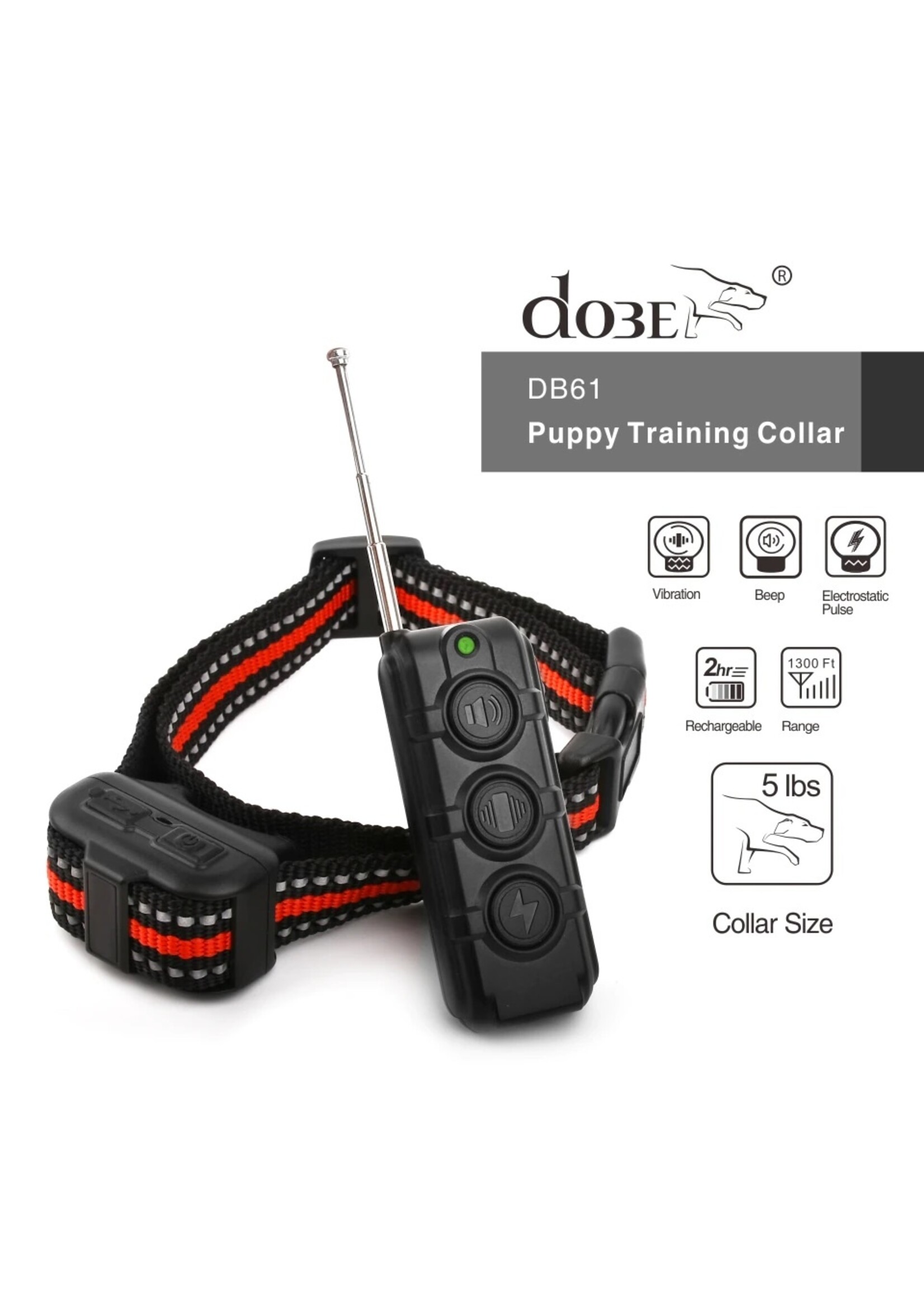 Trainingshalsband Hond Elektrische Halsband - Kleine Hond Opleiding Halsband – Oplaadbaar – Waterdichte - Afstandsbediening 250 M