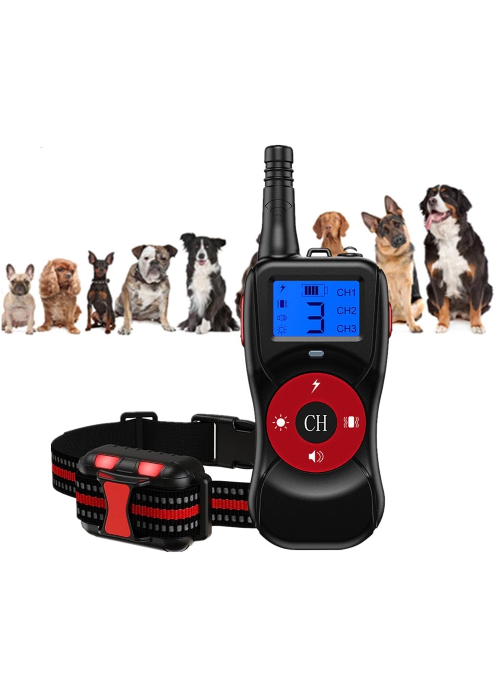 Trainingshalsband - 300M Hondentrainingshalsband -  Waterdichte USB Oplaadbare bediening