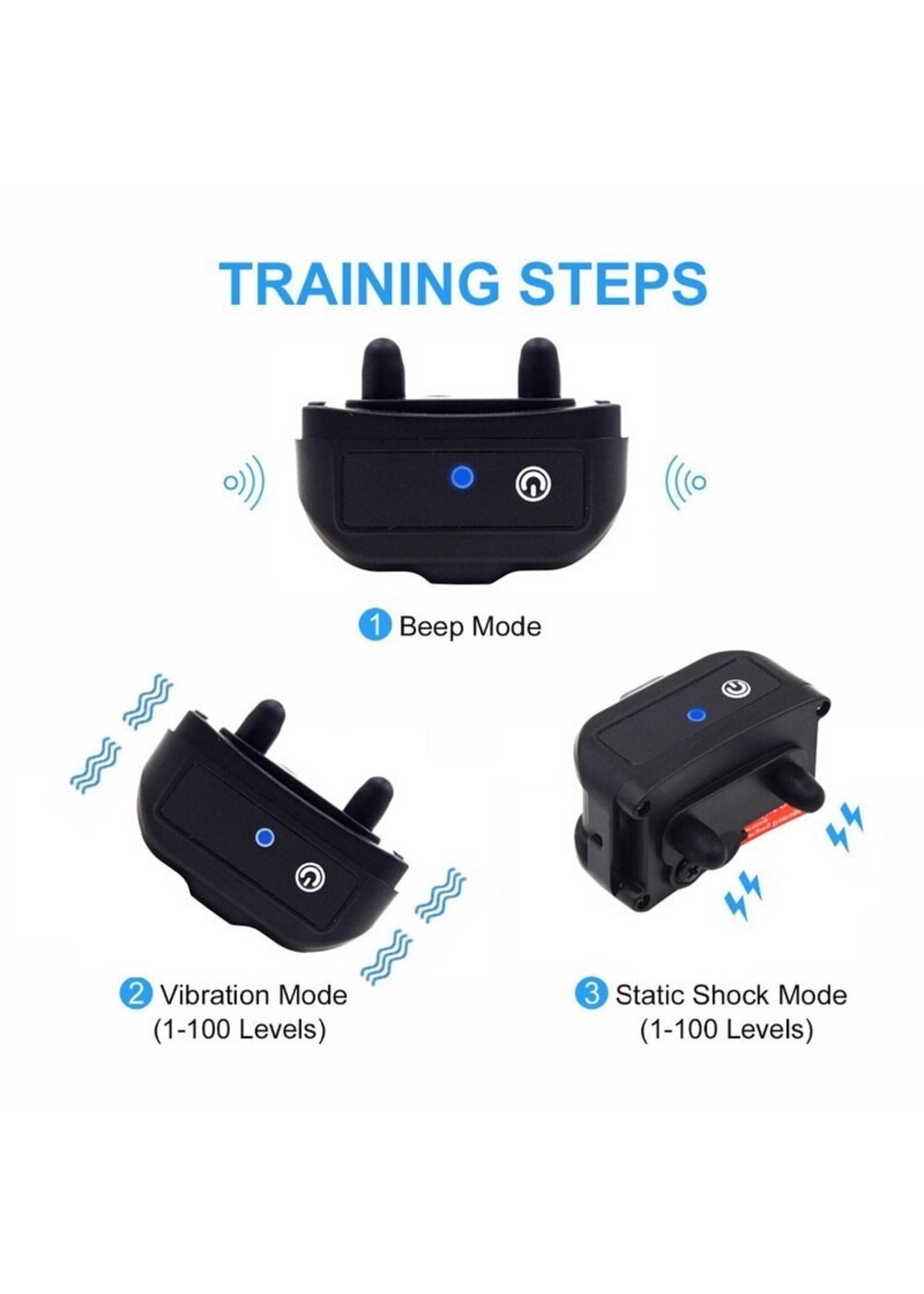 Trainingshalsband voor huisdieren - Op afstand trainen GEEN schors voor hond 300M Range Act Tech LED