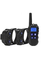 500M hondentrainingshalsband met walkietalkie - Oplaadbare halsband voor honden - Halsband Modi Pieptoon Trillingen Schok - waterdichte trainingshalsband – Voor 2 Honden