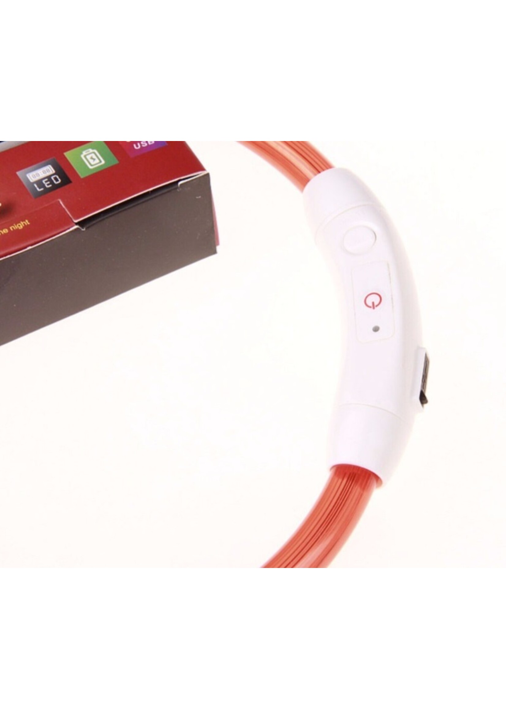 Eenvoudige USB LED Knipperlicht Band - Veiligheid - Hondenhalsband Oplaadbaar Veelkleurig