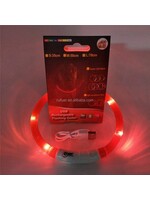 Eenvoudige USB LED Knipperlicht Band - Veiligheid - Hondenhalsband Oplaadbaar Veelkleurig