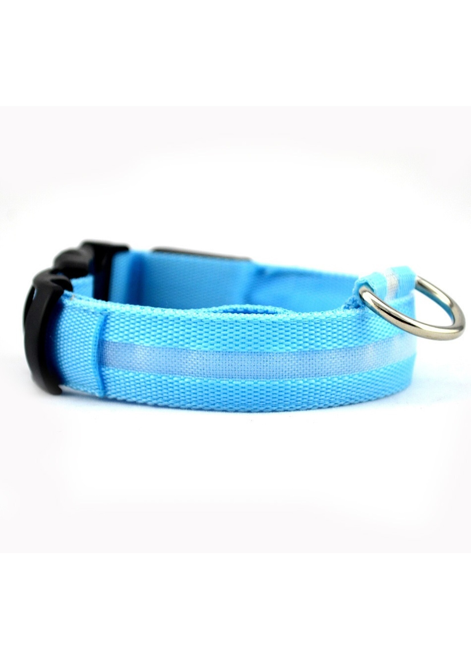 LED HALSBAND- STANDAARD BLAUW – Halsband voor uw hond – Halsband met verlichting