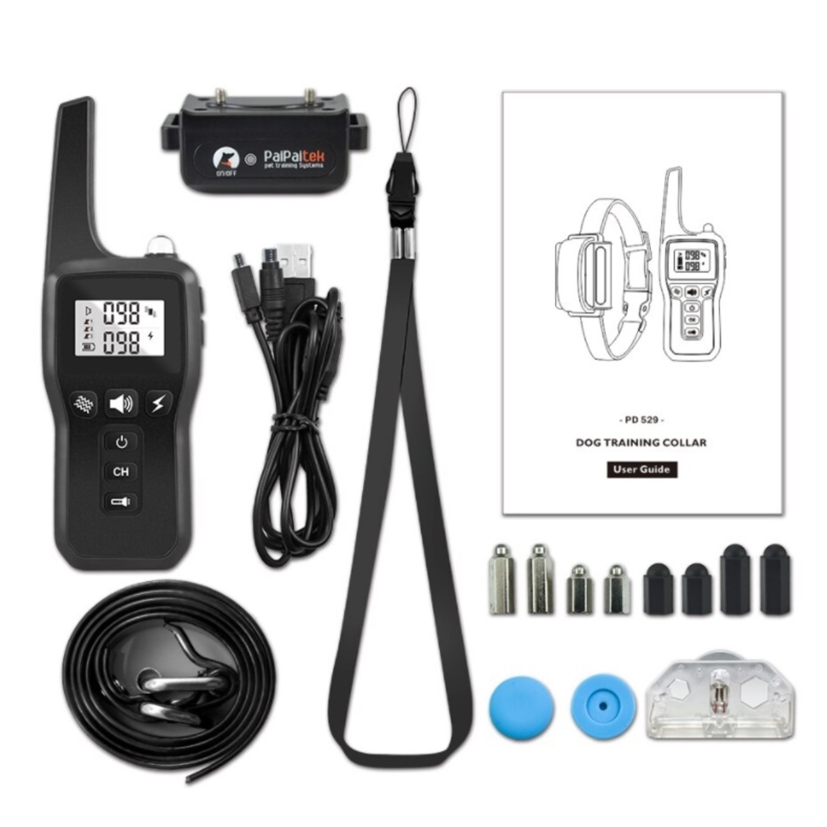 PD529 Elektrische hondentraining halsband 500m - huisdier afstandsbediening - anti blafschok voor hond - 3 modus met oplaadbare waterdichte ontvanger