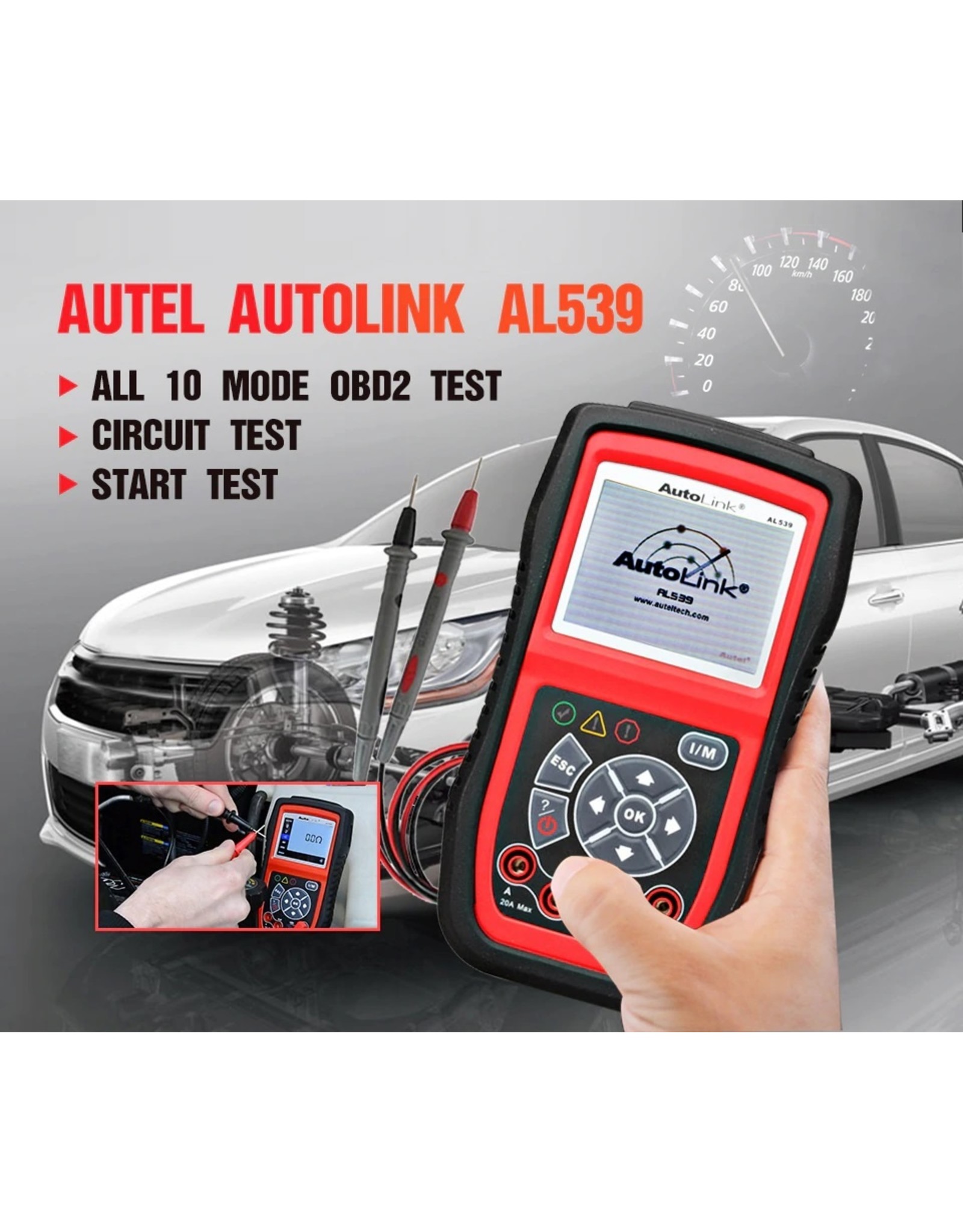 Autel Autolink Al539 Obdii Kan Scan Tool Elektrische Test Tool Code Reader Auto Detector Obd 2 Diagnostische Scanner He Products