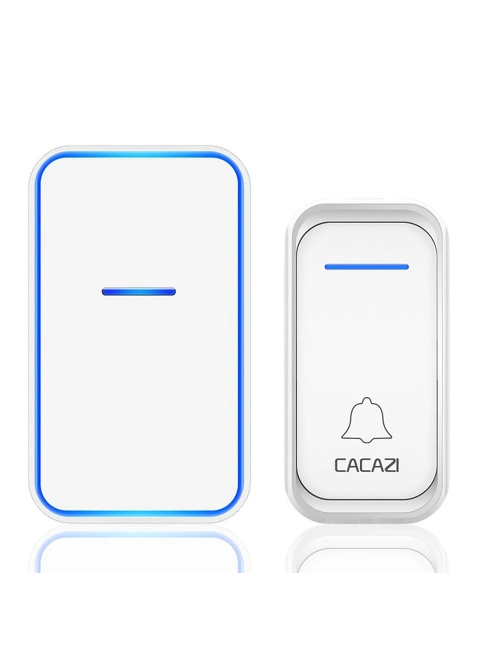 CACAZI Waterdichte Draadloze Deurbel 300M Afstandsbediening Intelligente LED Licht Home Deurbel