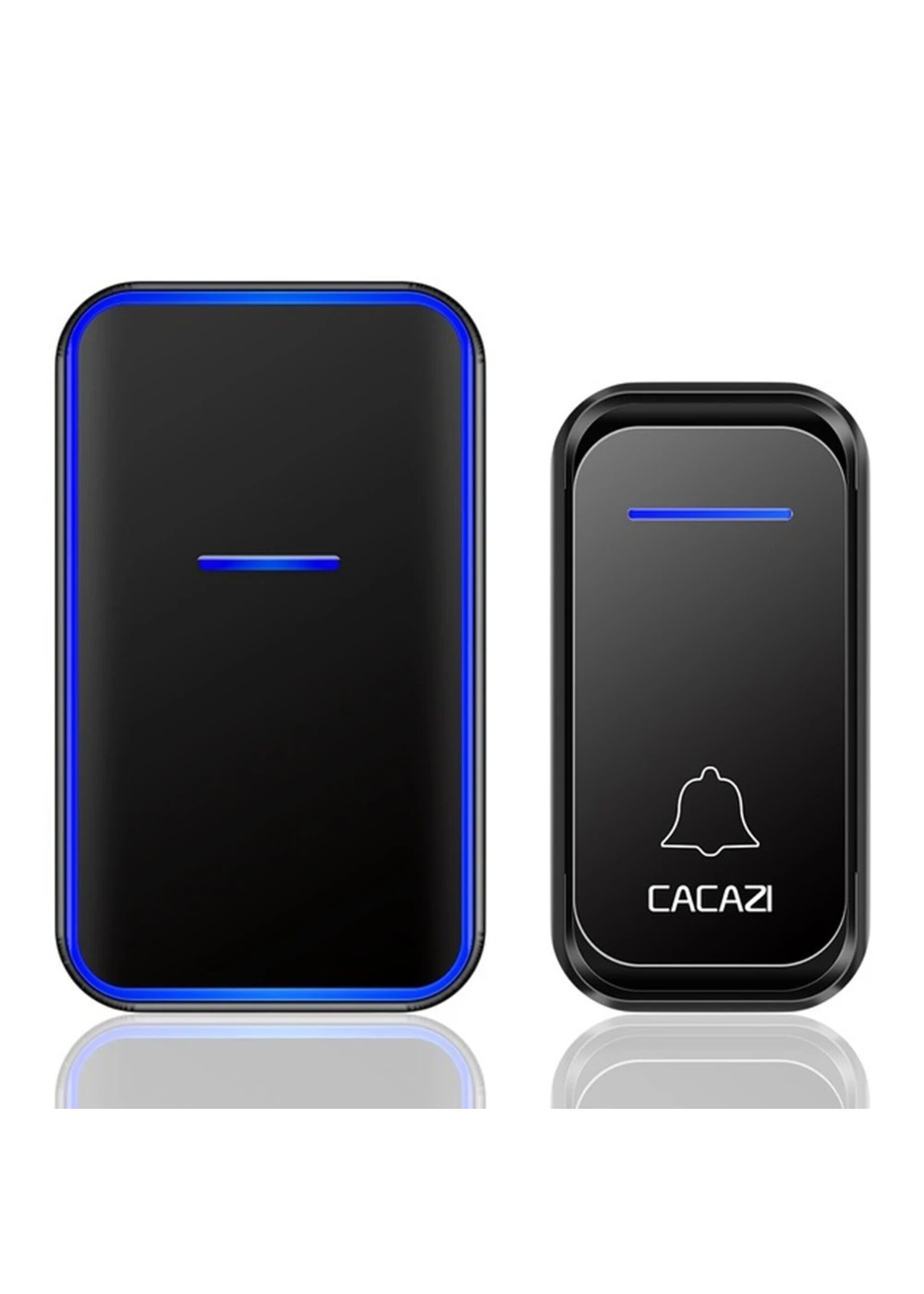 CACAZI Waterdichte Draadloze Deurbel 300M Afstandsbediening Intelligente LED Licht Home Deurbel