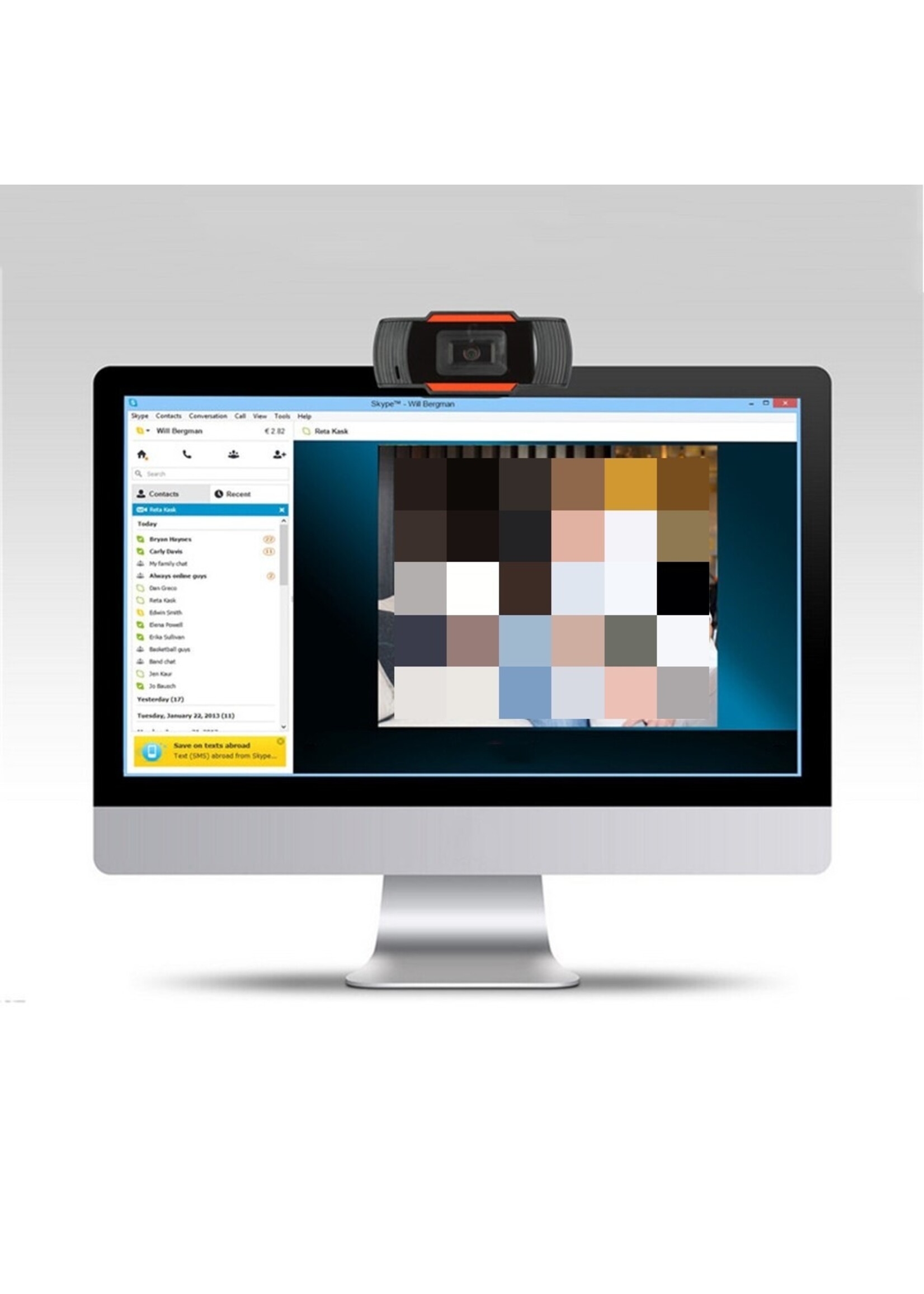 2020 Draaibare HD Webcam PC Mini USB 2.0 Webcamera Video-opname High definitie met 1080P ware kleurenbeelden