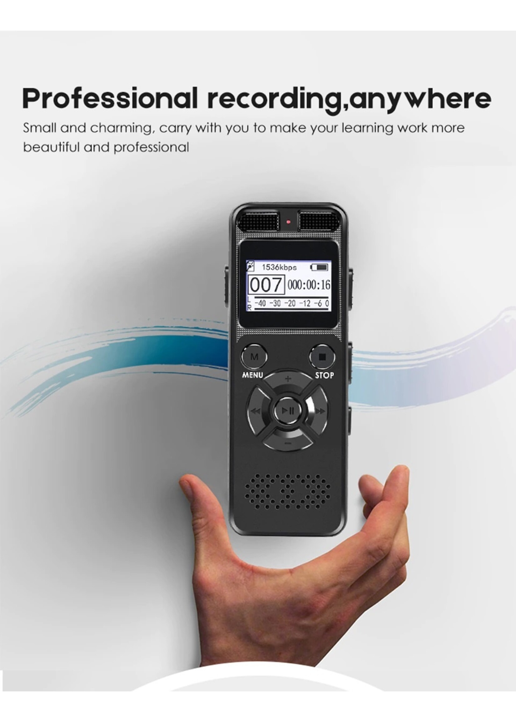 Digitale voice recorder TIG-VRD105 – 8GB