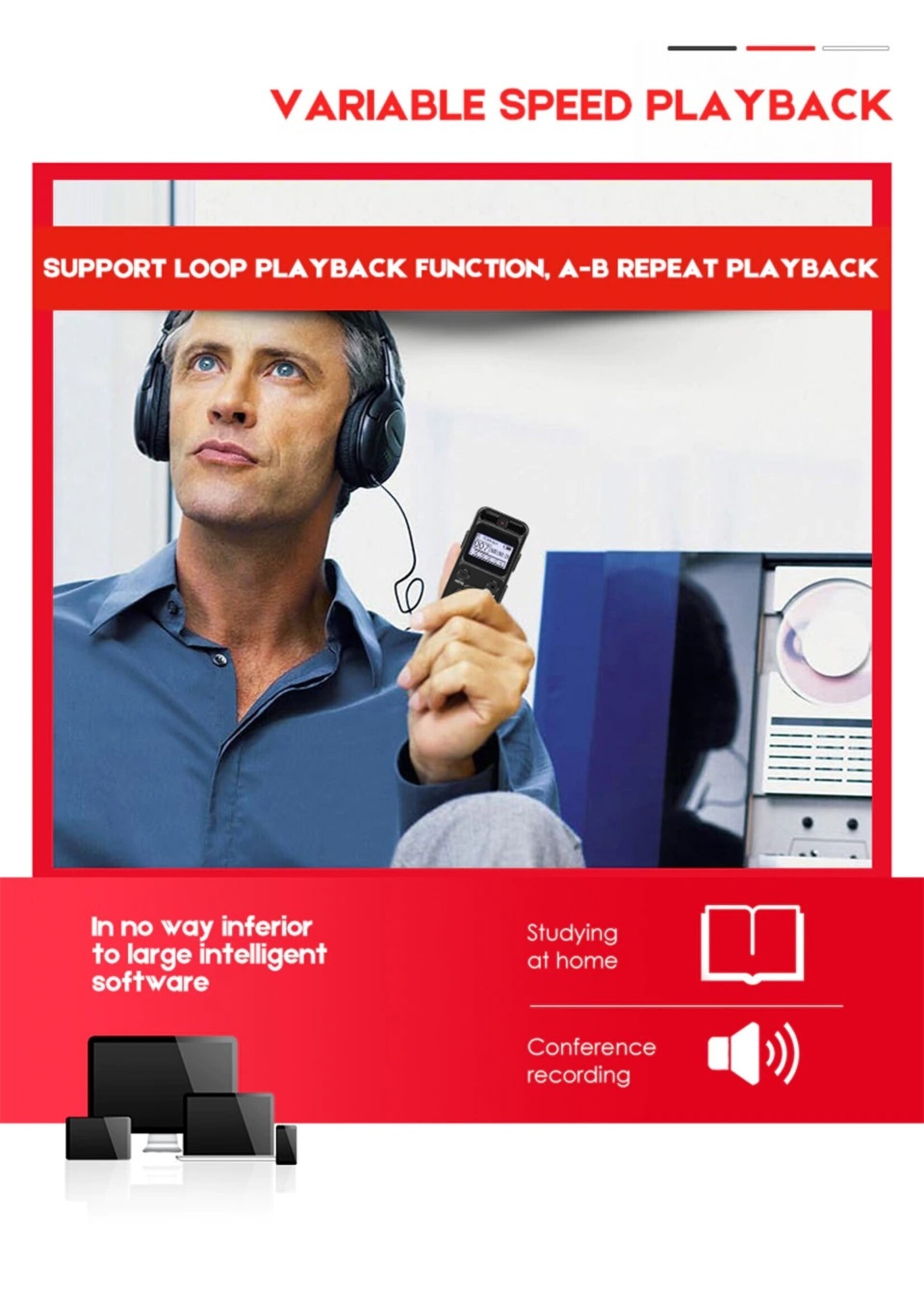 Digitale voice recorder TIG-VRD105 – 8GB