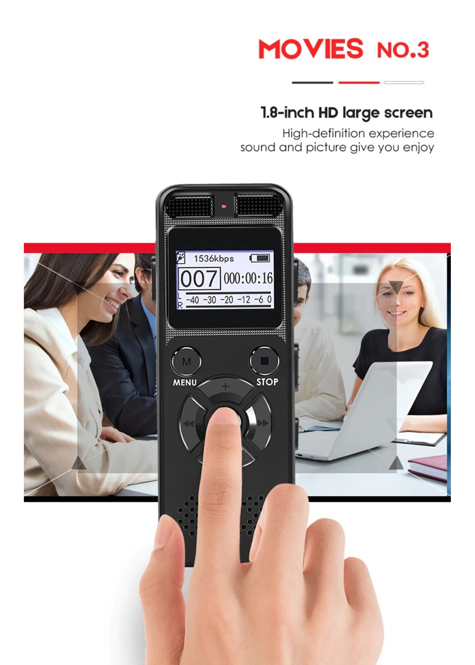 Digitale voice recorder TIG-VRD105 – 8GB