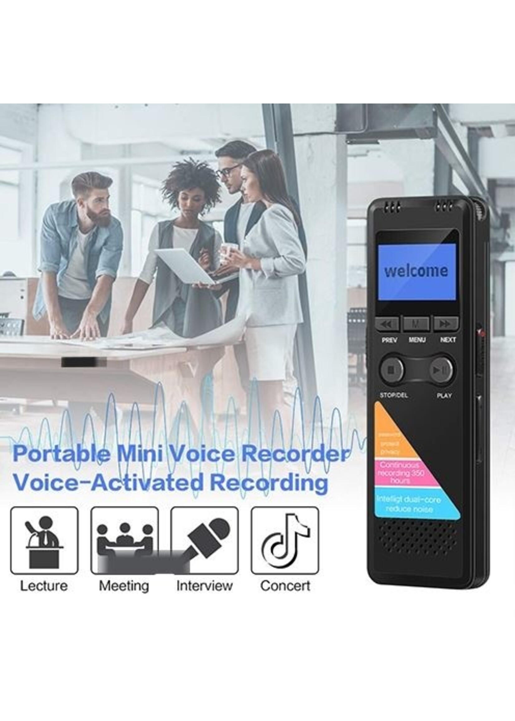 Digitale voice recorder TIG-700– 8GB