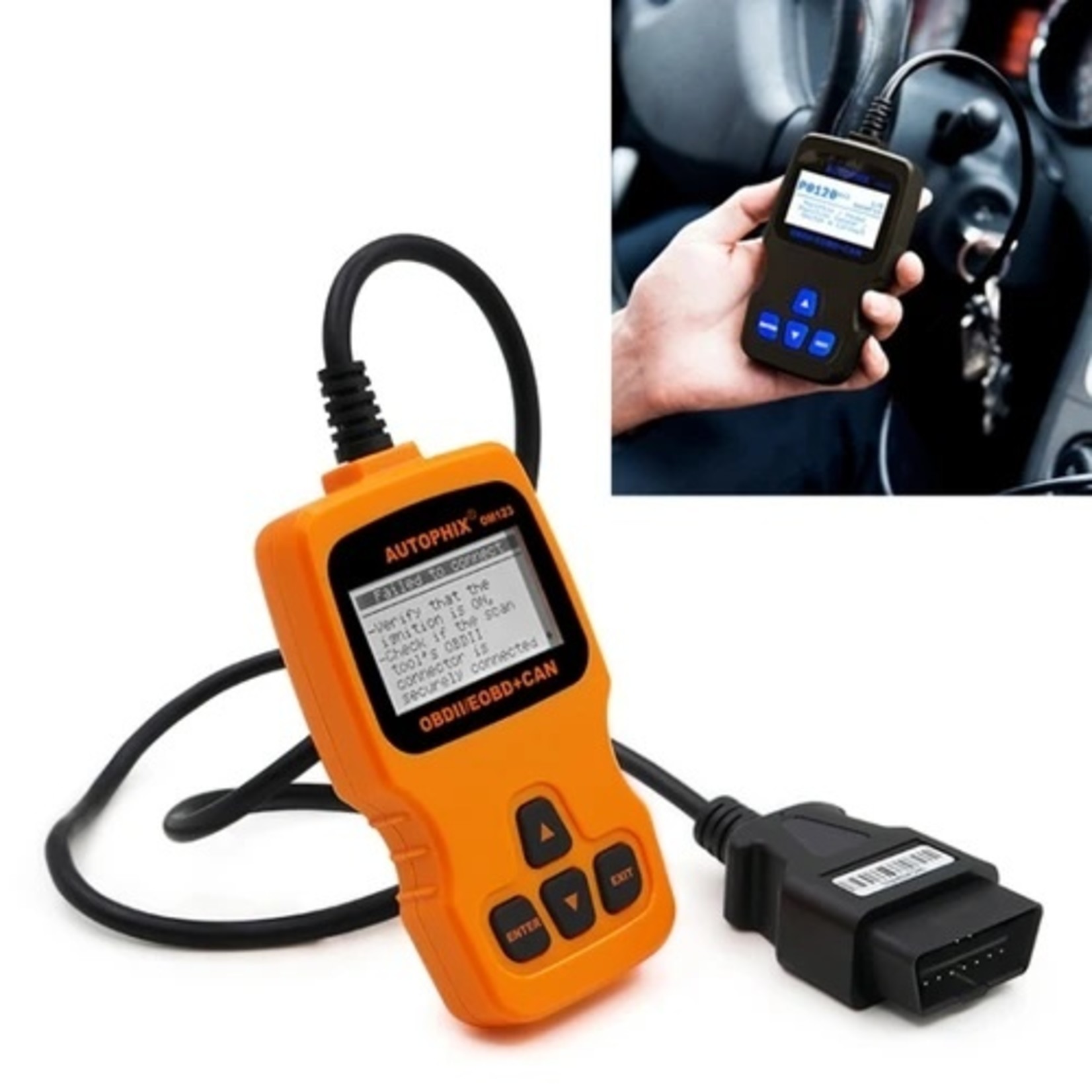 AUTOPHIX OM123 OBD2 Code Reader Gas Diesel Analyzer Auto Diagnose Scanner in Russische Auto Automotive Scan Tool PK ELM327