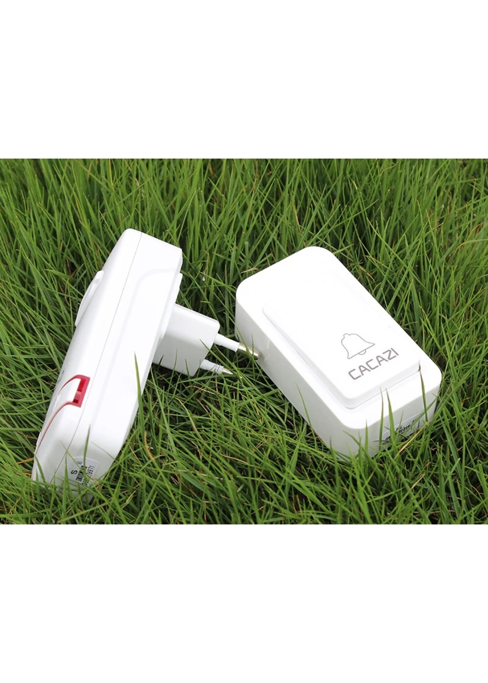 CACAZI Draadloze deurbel Zelf aangedreven Waterdichte LED-lamp Geen batterij Home Draadloze bel
