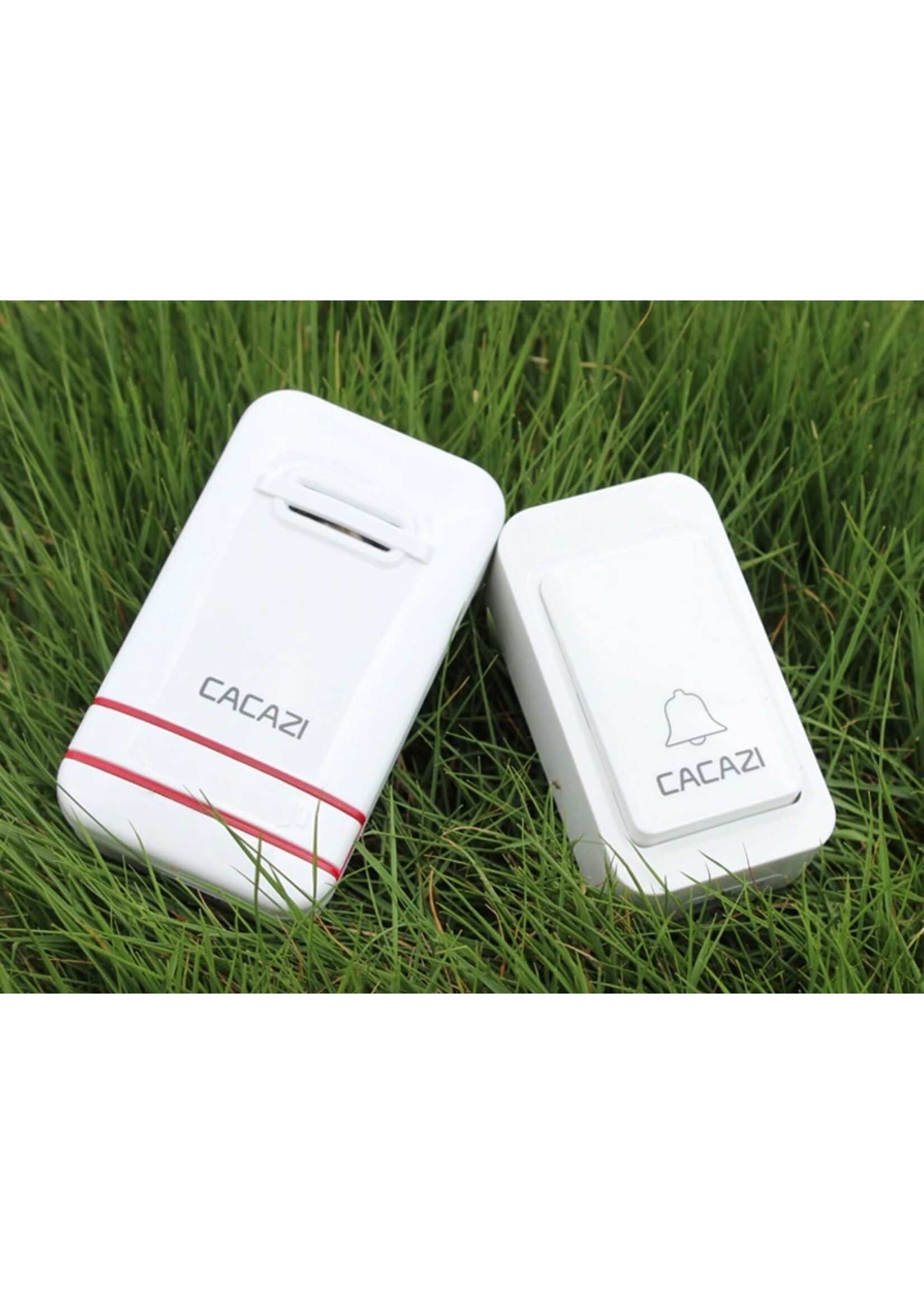 CACAZI Draadloze deurbel Zelf aangedreven Waterdichte LED-lamp Geen batterij Home Draadloze bel