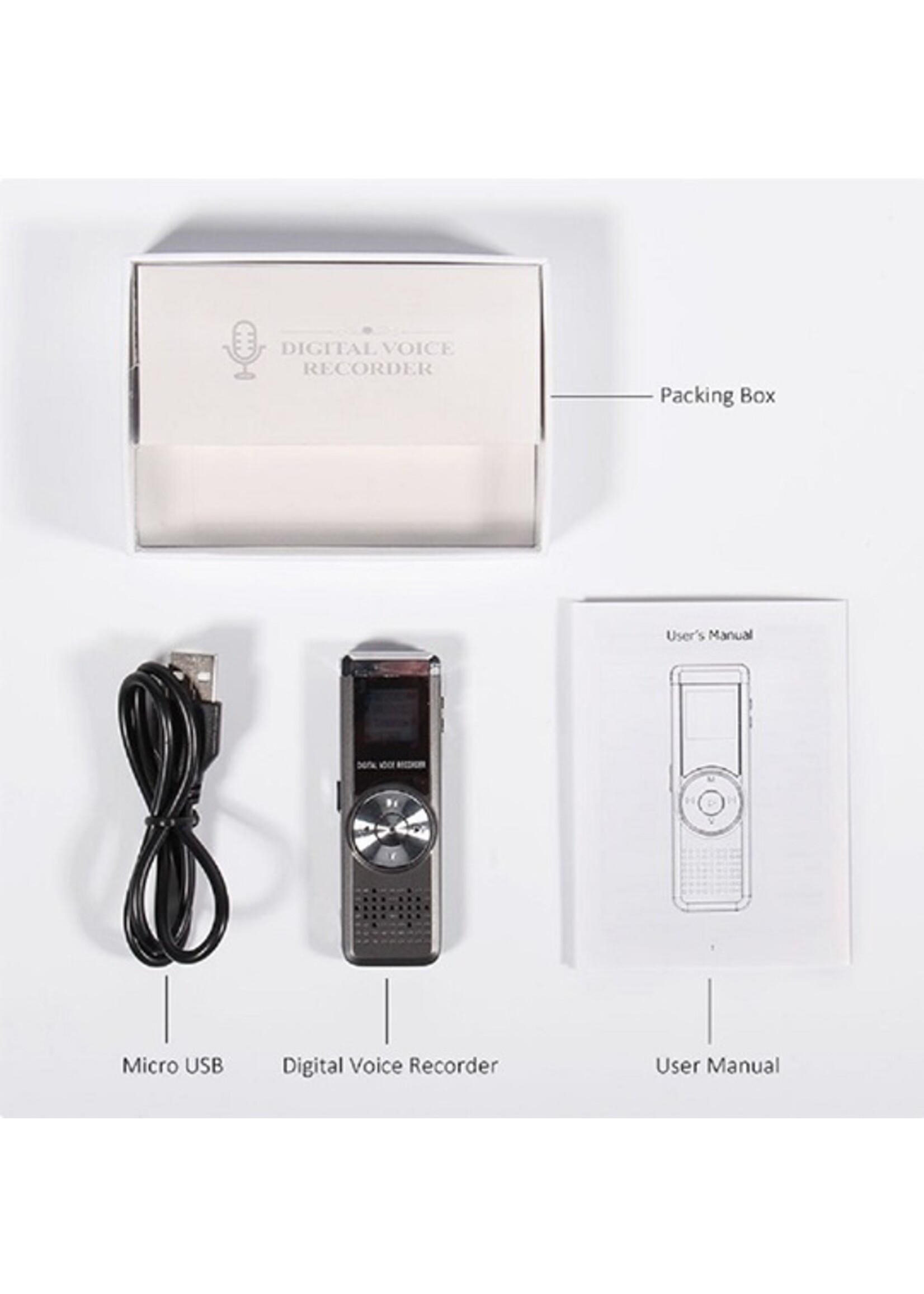 Digital Voice Recorder - TIG-VRD118TIG - 8GB