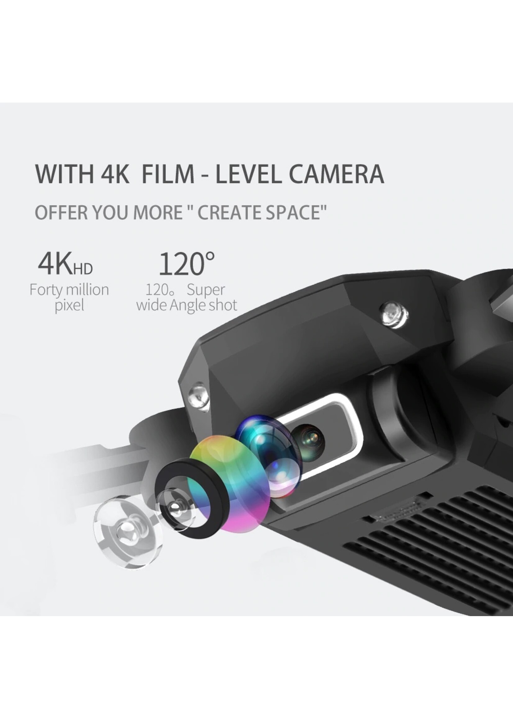 XKJ 2020 Nieuwe Mini Drone 4K 1080P HD Camera WiFi Fpv Luchtdruk Hoogte Hold Zwart En Grijs opvouwbare Quadcopter RC Drone