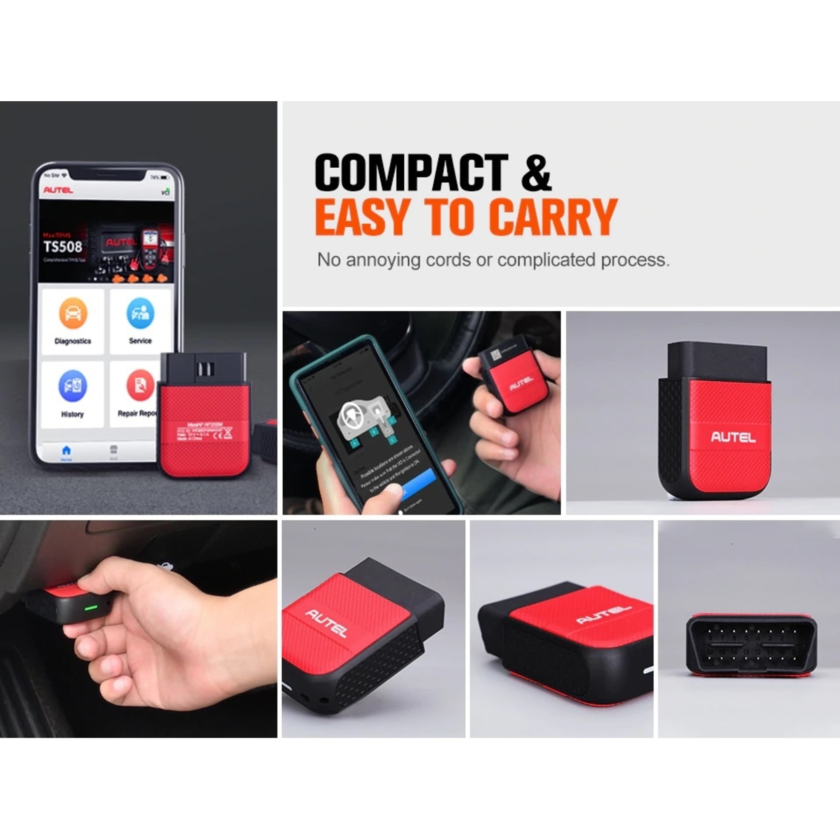 Autel Autel AP200M OBD OBD2 Bluetooth Scanner Auto Diagnostisch Tool OBDII PK Easydiag 3.0 MD802 AP200 obd 2 diagnostisch