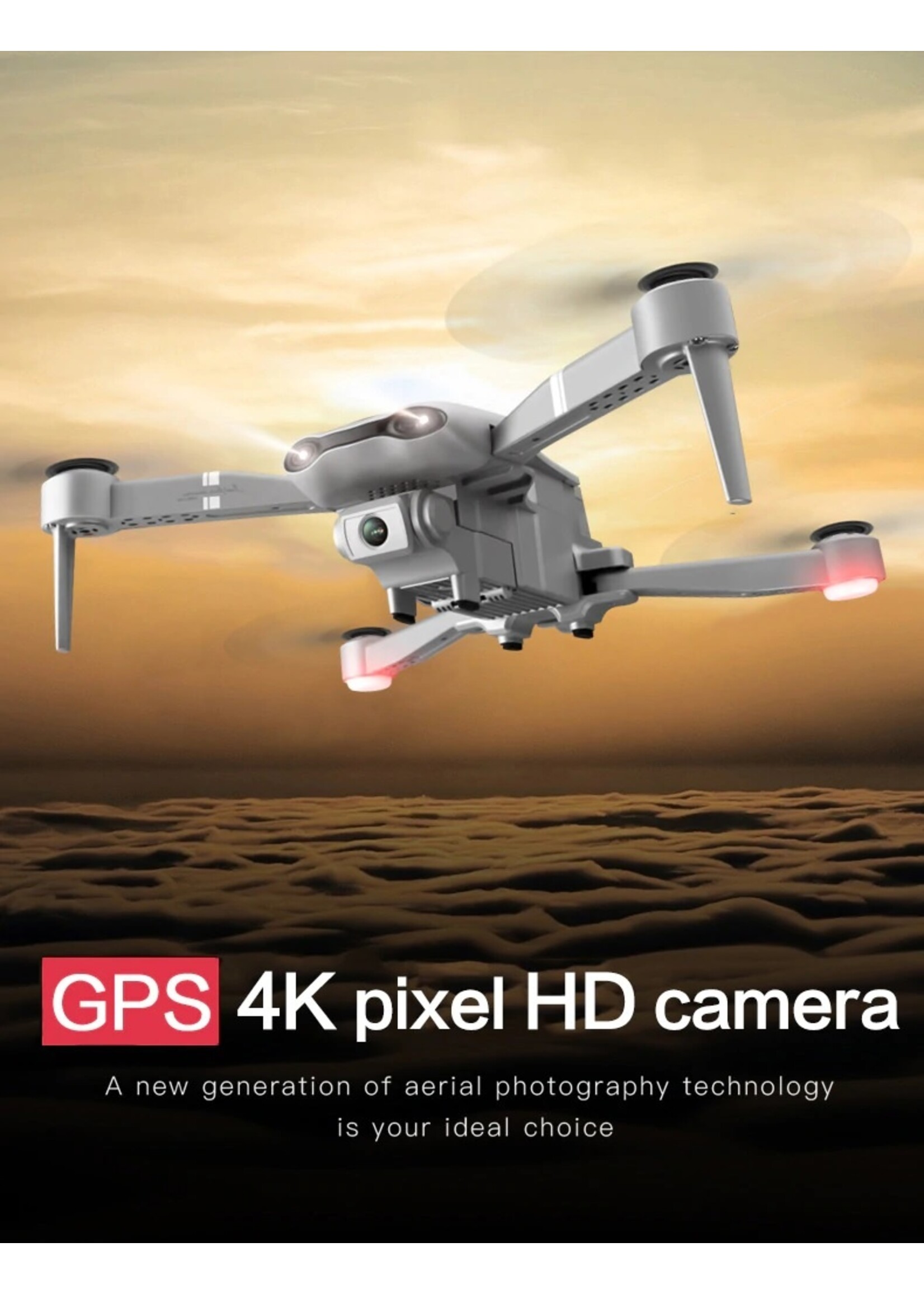 Drone GPS 4K 5G WiFi live video FPV 4K/1080P HD Groothoekcamera Opvouwbaar Hoogte houden Duurzaam RC Drone