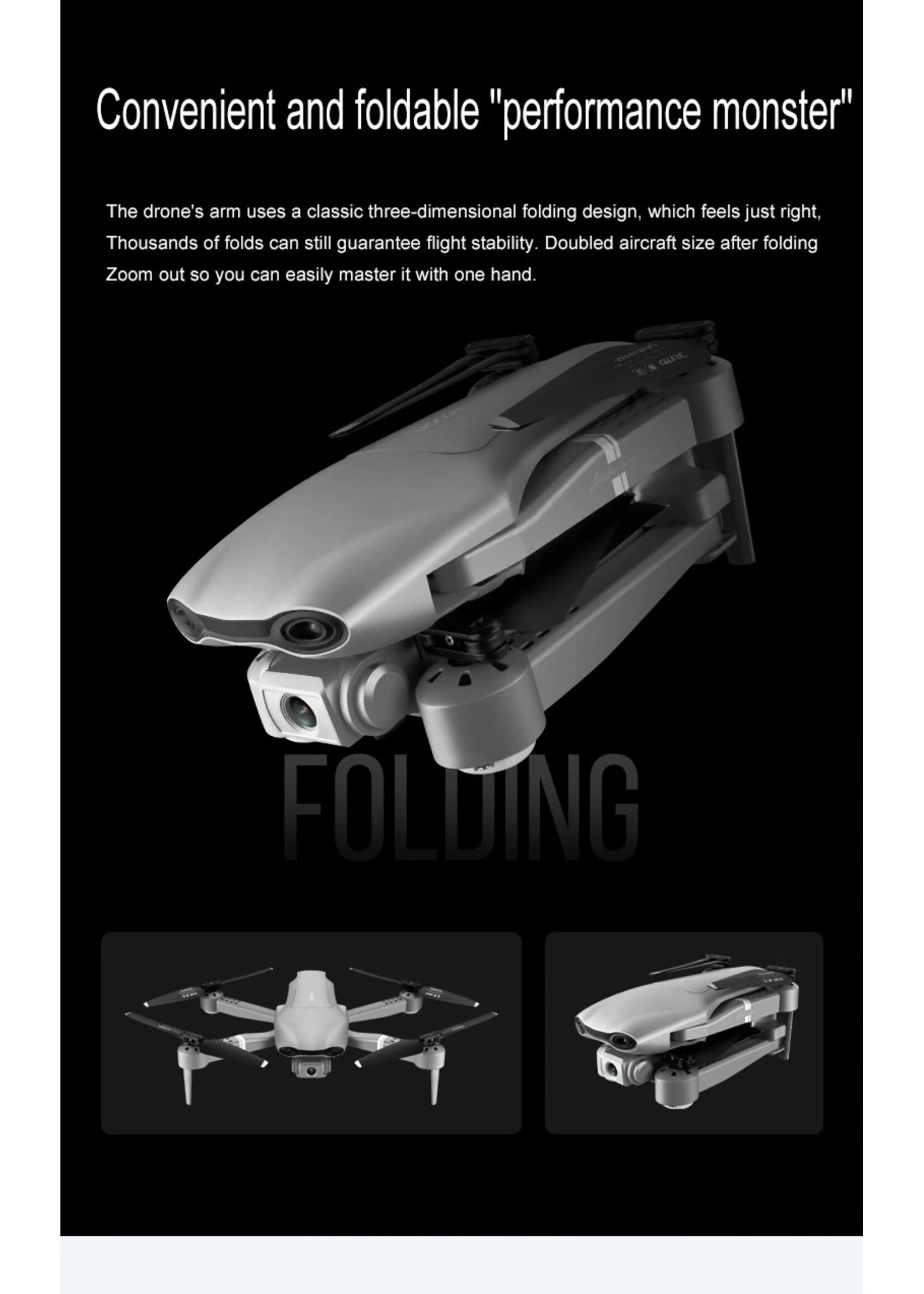 Drone GPS 4K 5G WiFi live video FPV 4K/1080P HD Groothoekcamera Opvouwbaar Hoogte houden Duurzaam RC Drone