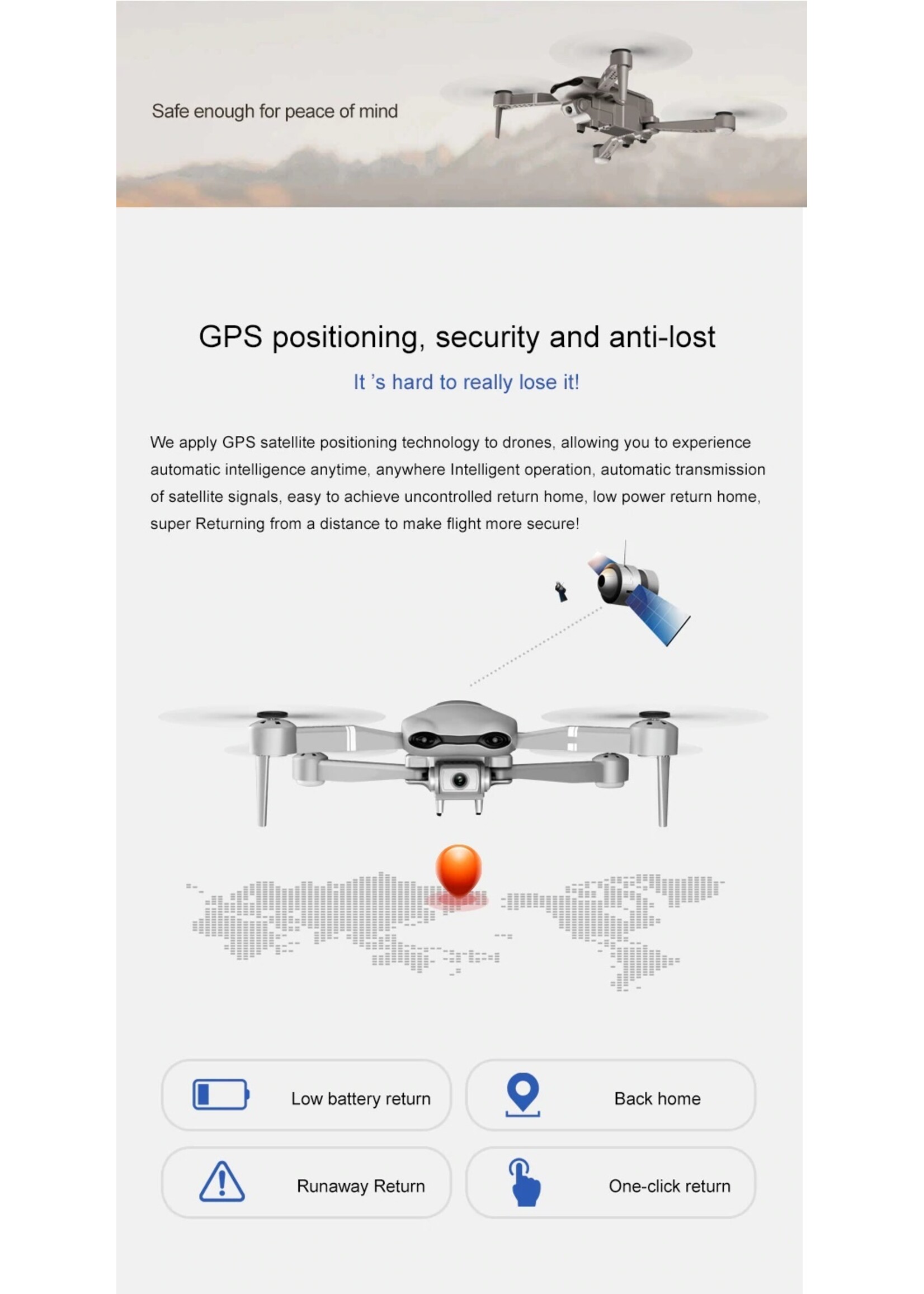 Drone GPS 4K 5G WiFi live video FPV 4K/1080P HD Groothoekcamera Opvouwbaar Hoogte houden Duurzaam RC Drone