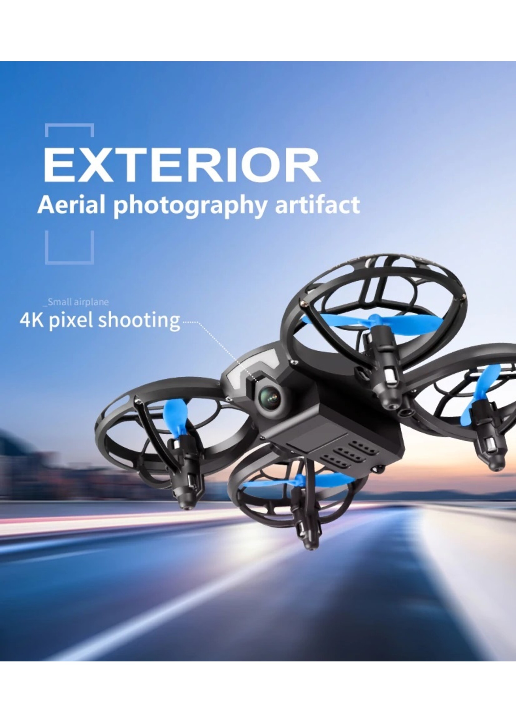 V8 Mini Drone 4K 1080P HD Camera WiFi Fpv Luchtdruk Houd Hoogte Zwart Quadcopter RC Drone