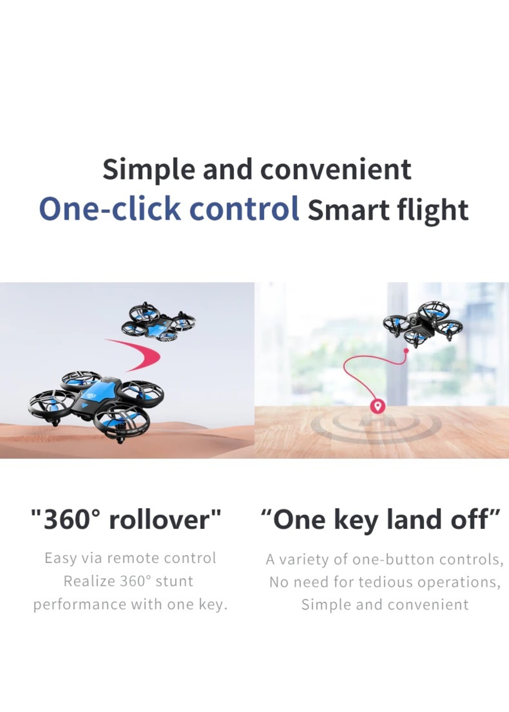 V8 Mini Drone 4K 1080P HD Camera WiFi Fpv Luchtdruk Houd Hoogte Zwart Quadcopter RC Drone