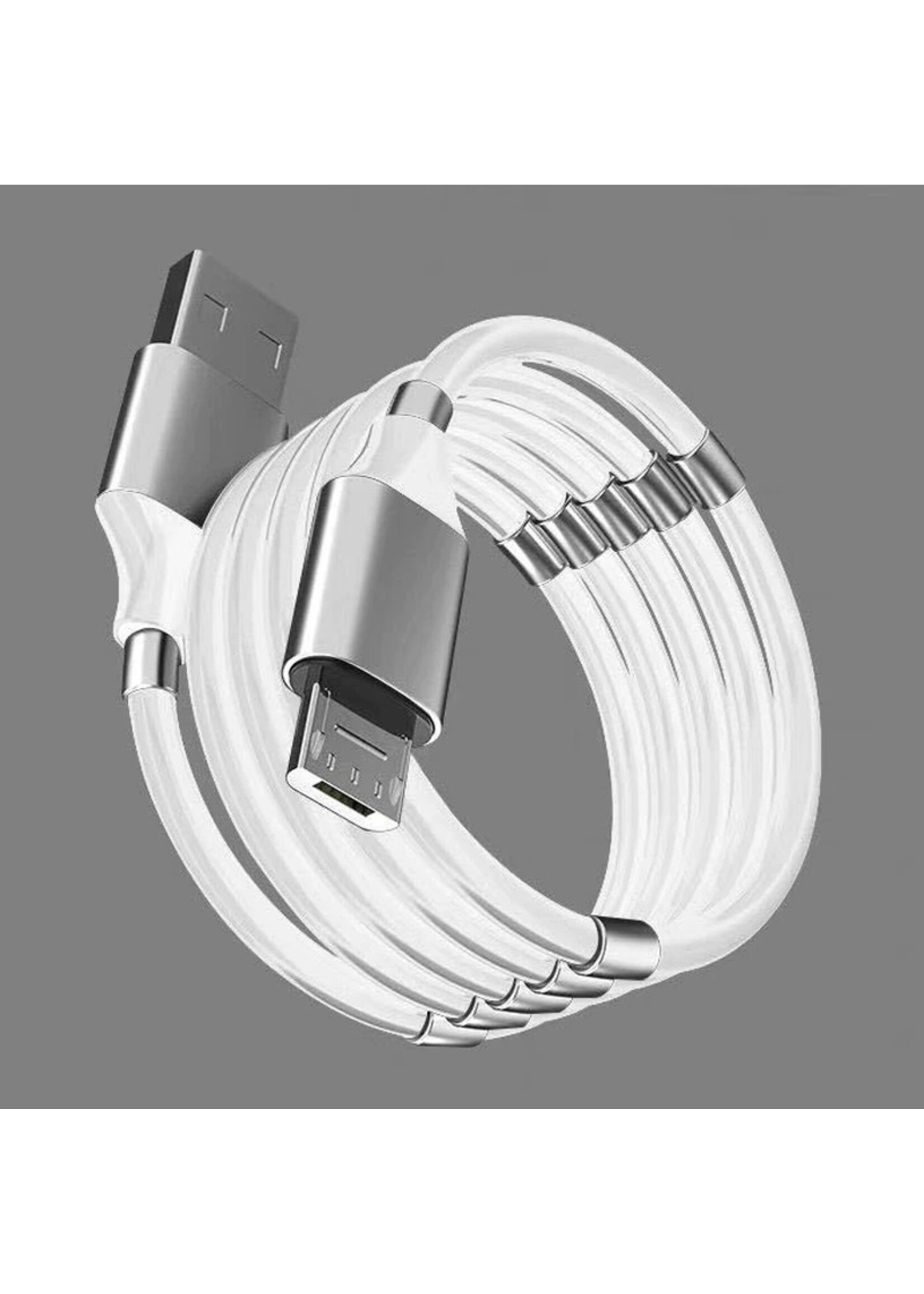 Magnetisch Touw Snel Opladen Data Sync Kabel 4A Usb-kabel  Keuze uit: Micro Type C Oplader Voor iPhone Xiaomi Huawei Samsung USB Datalijn