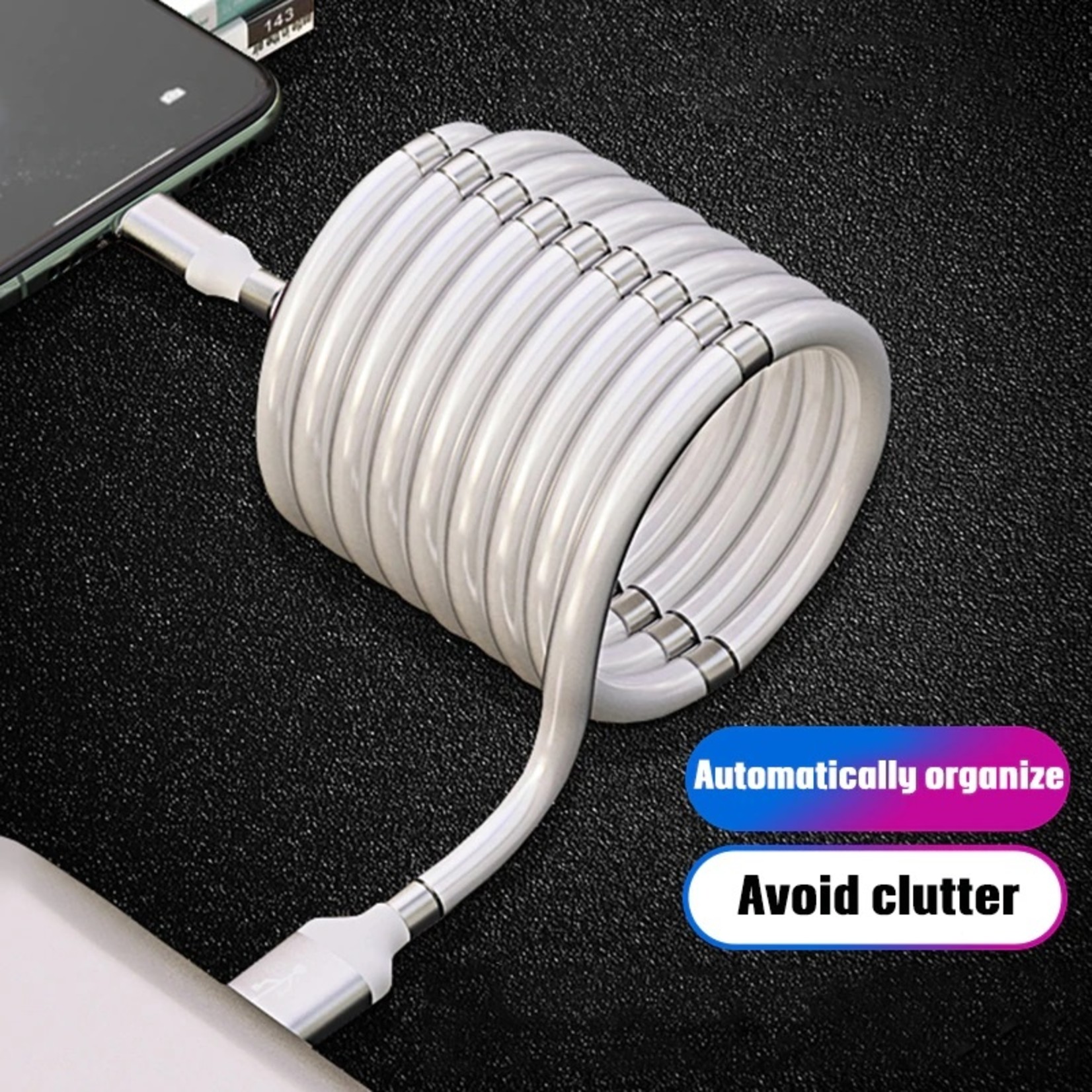 Magnetisch Touw Snel Opladen Data Sync Kabel 4A Usb-kabel  Keuze uit: Micro Type C Oplader Voor iPhone Xiaomi Huawei Samsung USB Datalijn