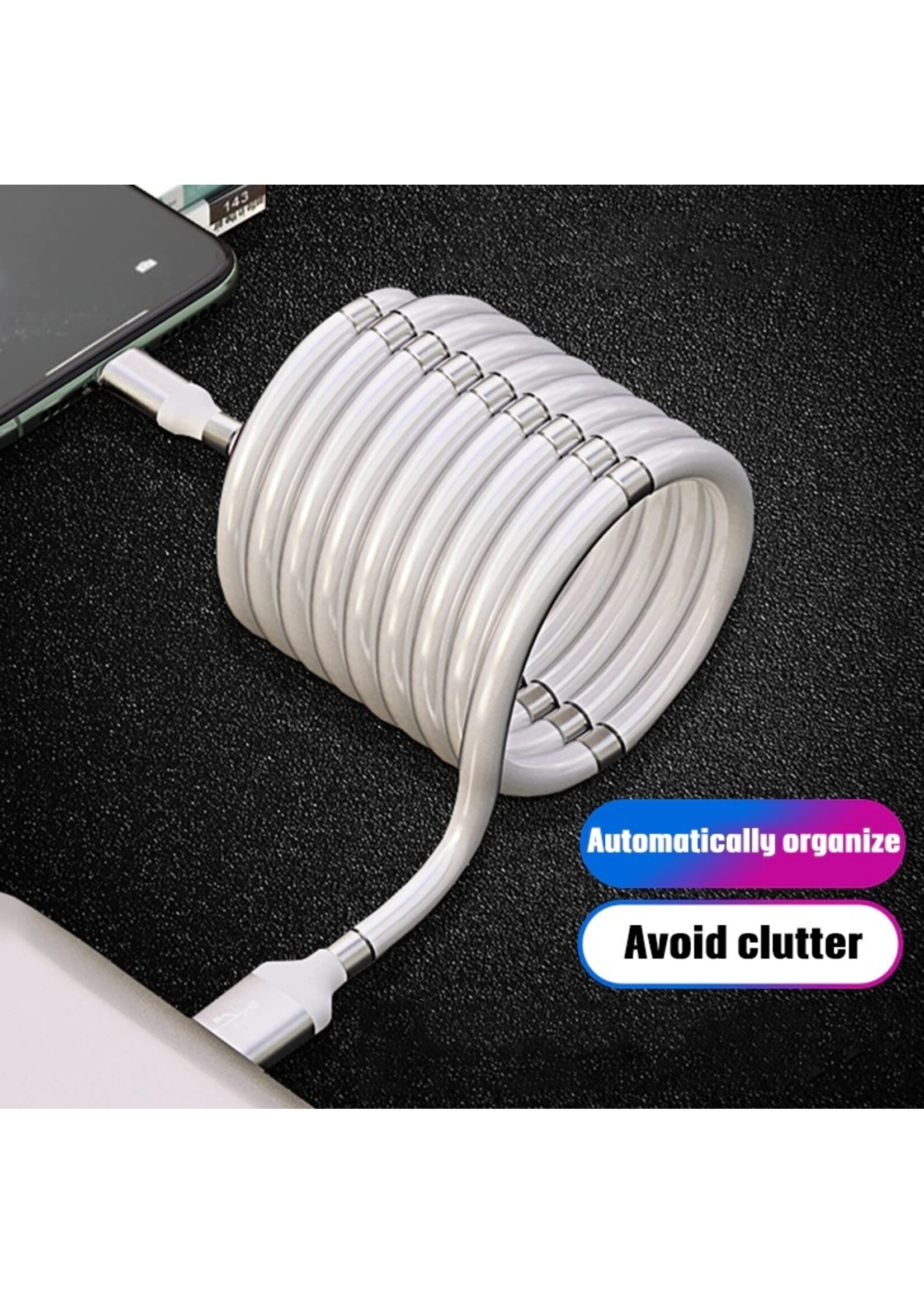 Magnetisch Touw Snel Opladen Data Sync Kabel 4A Usb-kabel  Keuze uit: Micro Type C Oplader Voor iPhone Xiaomi Huawei Samsung USB Datalijn