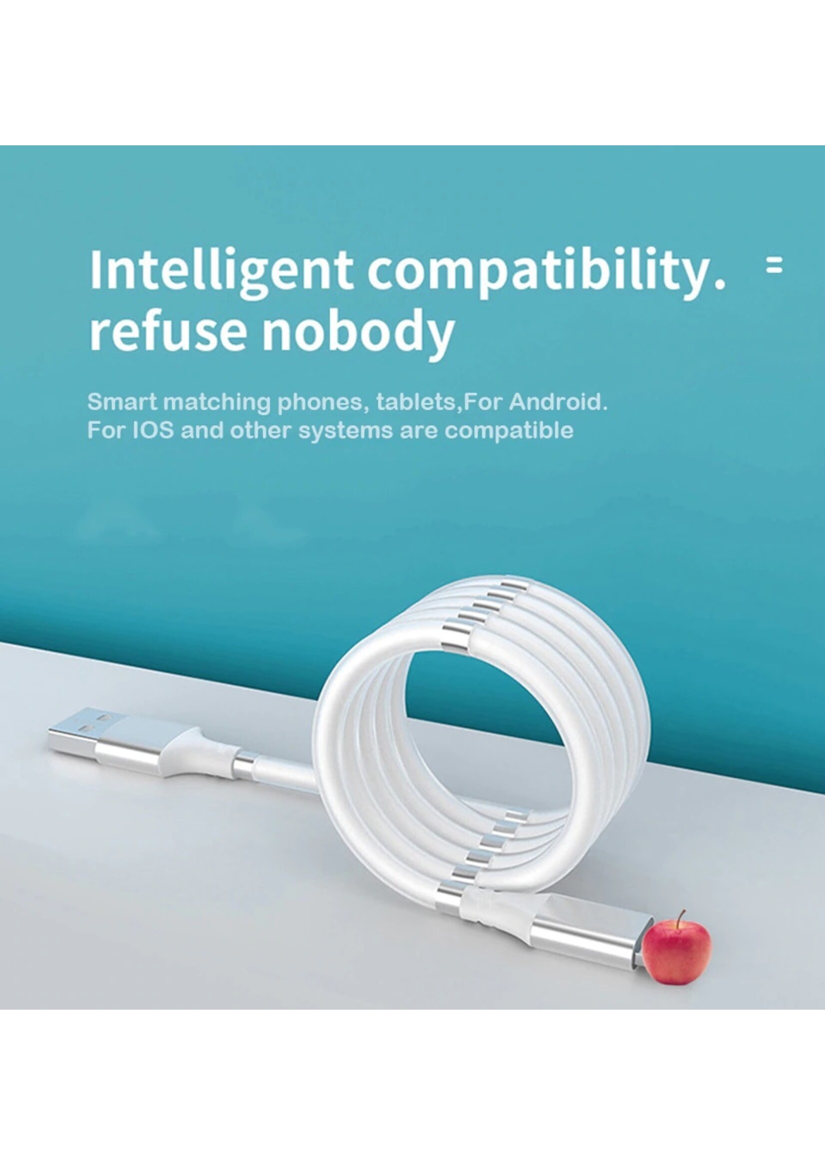 Magnetisch Touw Snel Opladen Data Sync Kabel 4A Usb-kabel  Keuze uit: Micro Type C Oplader Voor iPhone Xiaomi Huawei Samsung USB Datalijn