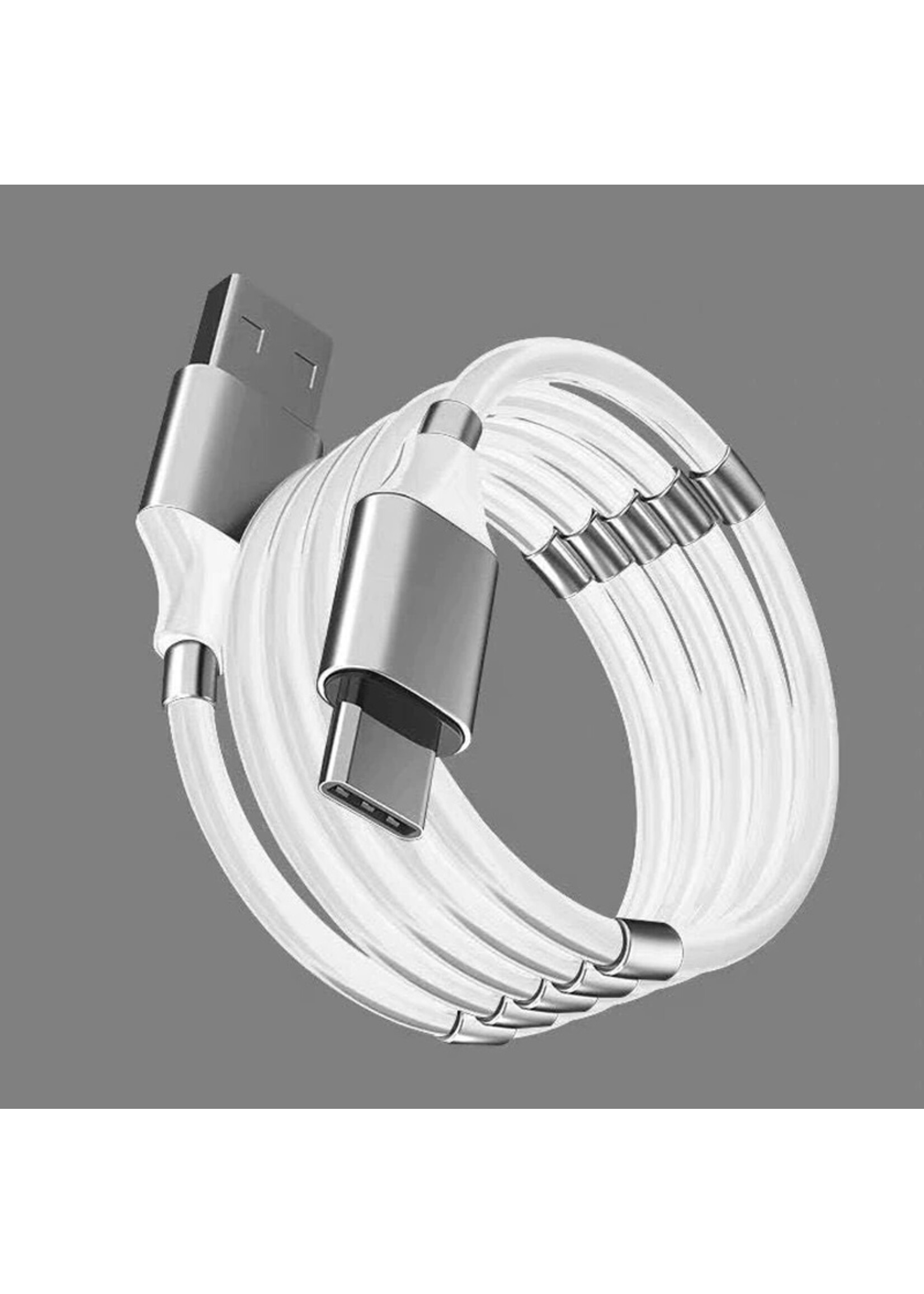 Magnetisch Touw Snel Opladen Data Sync Kabel 4A Usb-kabel  Keuze uit: Micro Type C Oplader Voor iPhone Xiaomi Huawei Samsung USB Datalijn