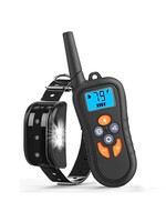 Hondentrainingshalsband voor 1 hond, Waterdicht Oplaadbaar Bereik 300m Shock Halsband met Tracking Light Piep Trillingen Schokmodi