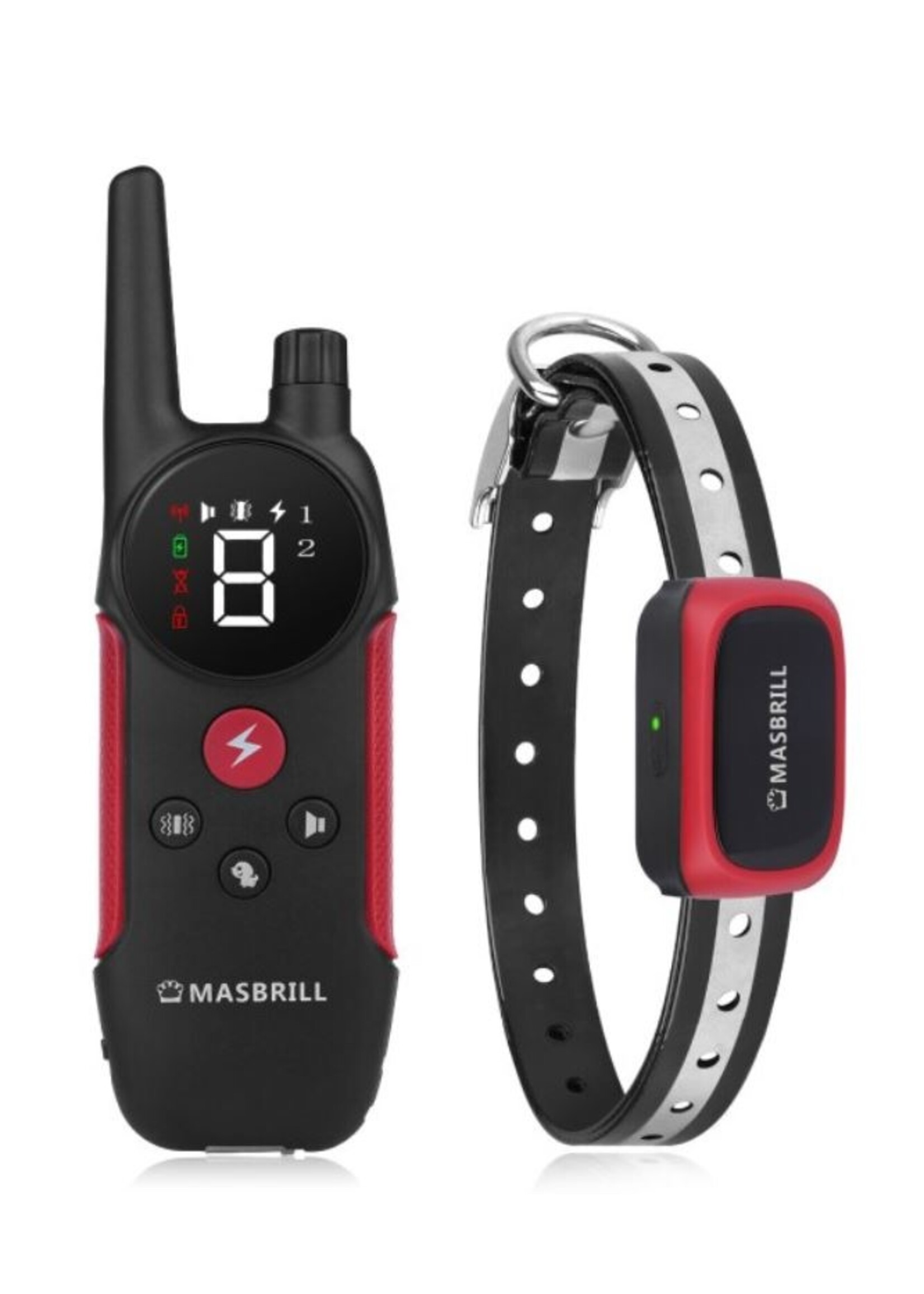 Elektronische hondentrainingshalsband met Schok Trillingen Geluid - Huisdieren Blafhalsband met Afstandsbediening en Oplaadbaar voor alle maten honden met 250m bereik