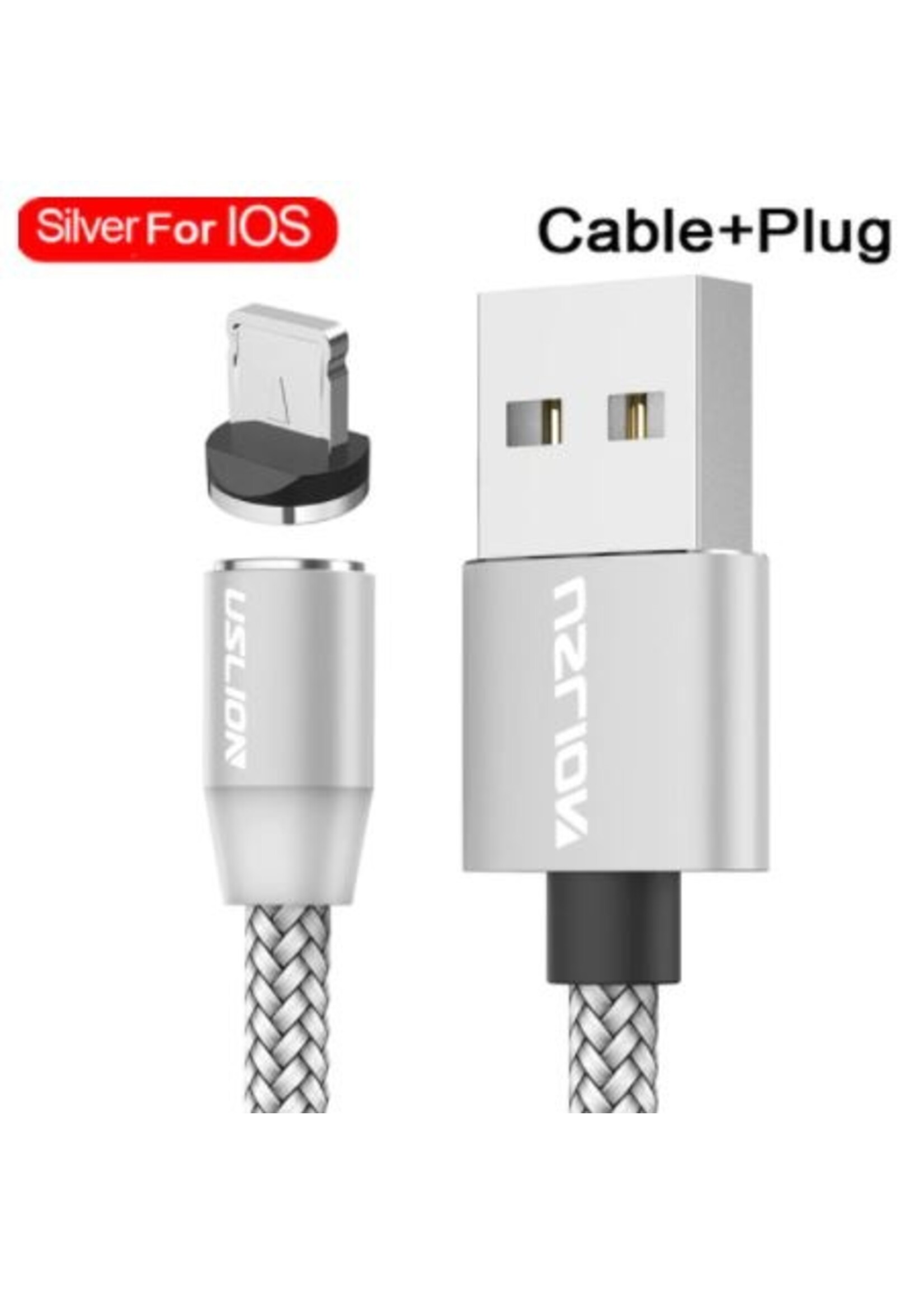 Magnetische Oplaadkabel voor IPhone - Magneet met adapter voor iPhone - 360 graden – Laadkabel draaibaar