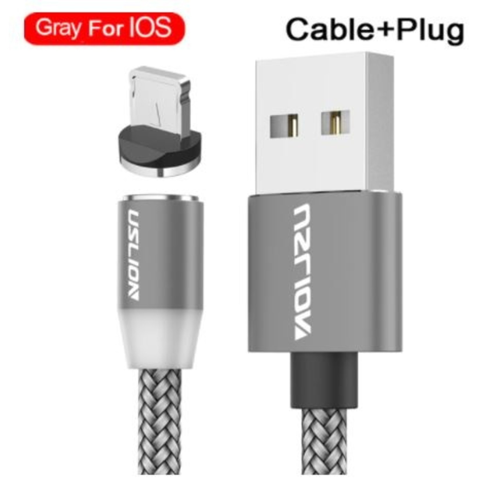 Magnetische Oplaadkabel voor IPhone - Magneet met adapter voor iPhone - 360 graden – Laadkabel draaibaar