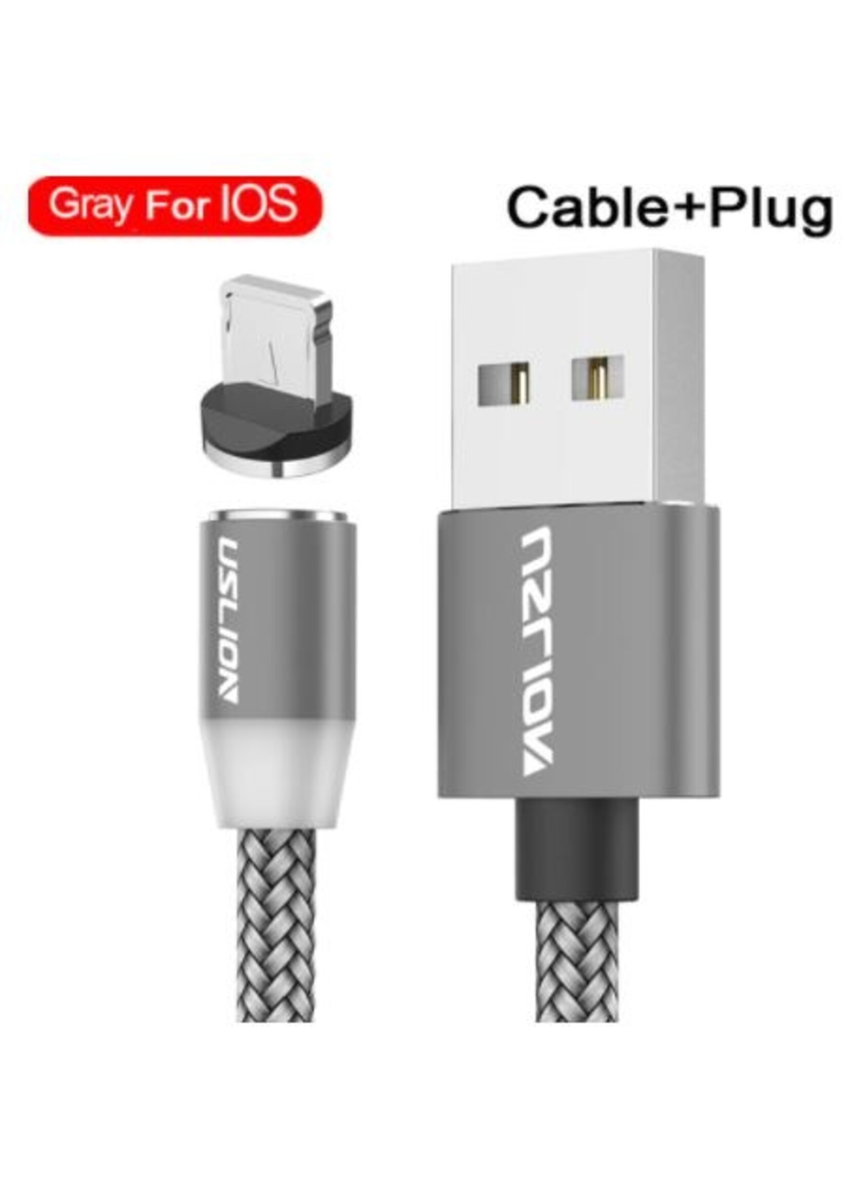 Magnetische Oplaadkabel voor IPhone - Magneet met adapter voor iPhone - 360 graden – Laadkabel draaibaar