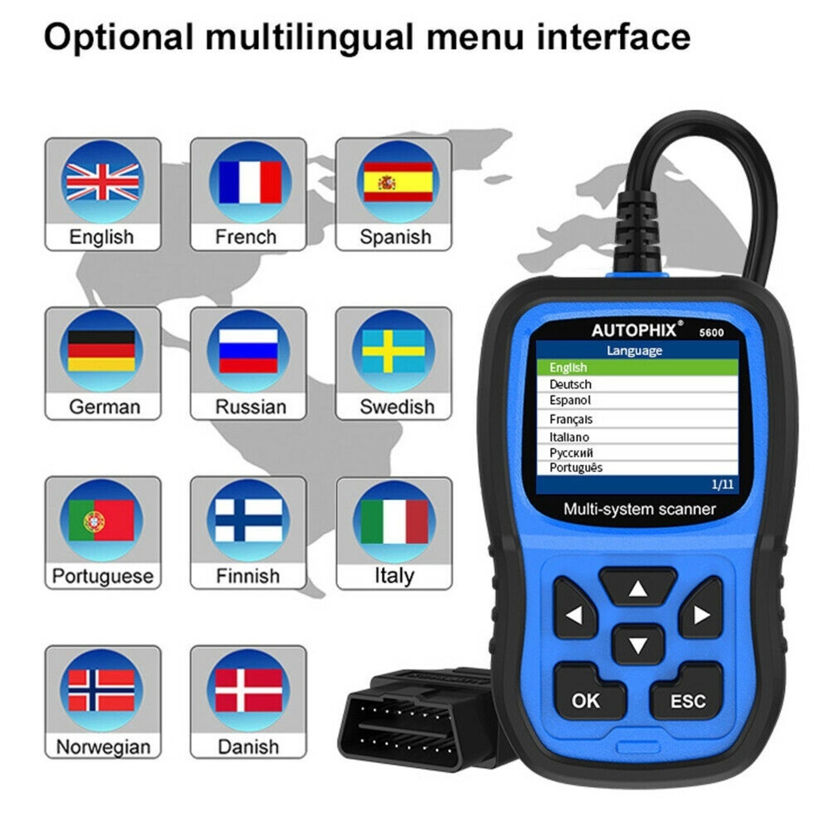 Autophix Autophix 5600 OBD2 auto scanner voor Volkswagen Audi Skoda Seat Oil Service