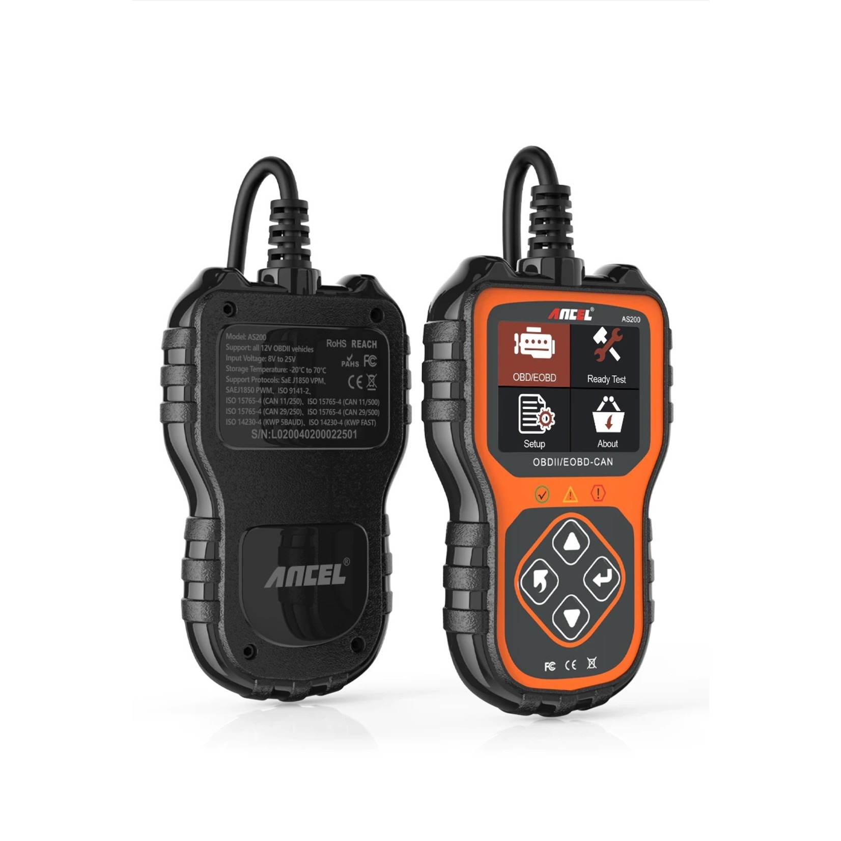 Ancel ANCEL AS200 OBD2 Scanner Data Stream Automotive Gereedschap Code Reader Auto Scanner Motor Check Auto Scanner Professionele OBD 2 Auto Diagnostiek