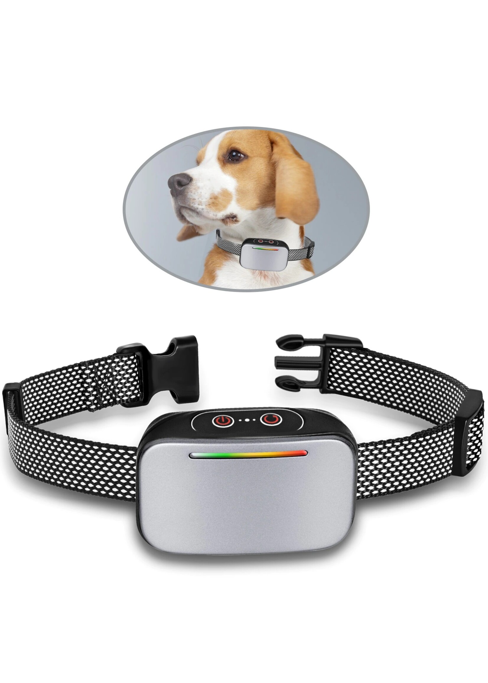 De nieuwe anti-blafhalsband 3 effectieve trainingsmodi Oplaadbare, vibrerende waterdichte halsband voor huisdieren Geschikt voor alle honden