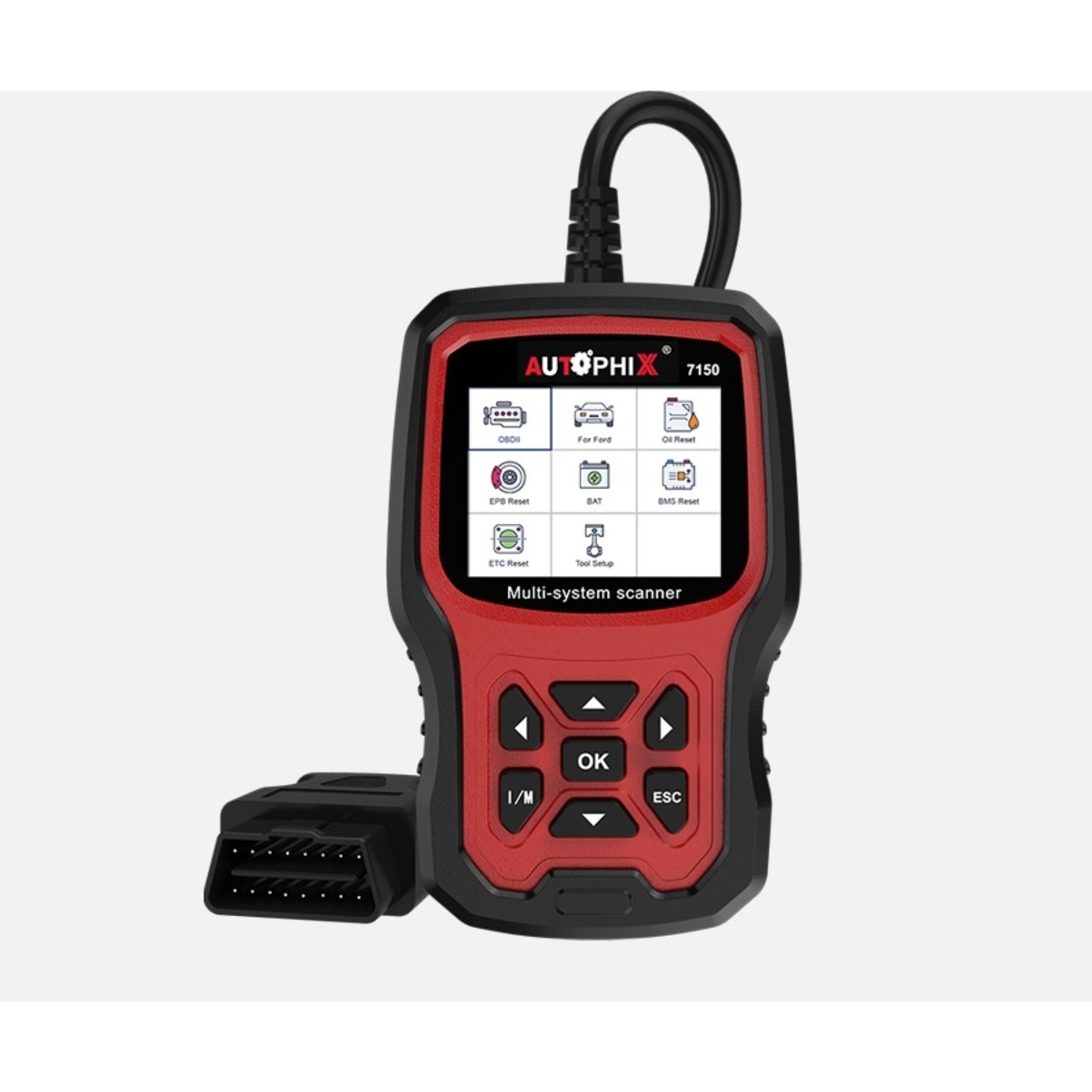 Autophix Autophix 7150 OBD2-scanner voor Ford Lincoin Mercury Volledige systemen Auto-codelezer Diagnostisch hulpmiddel met motor ABS SRS SAS BMS EPB TPMS KAM Transmissie DPF Regen Oil Reset