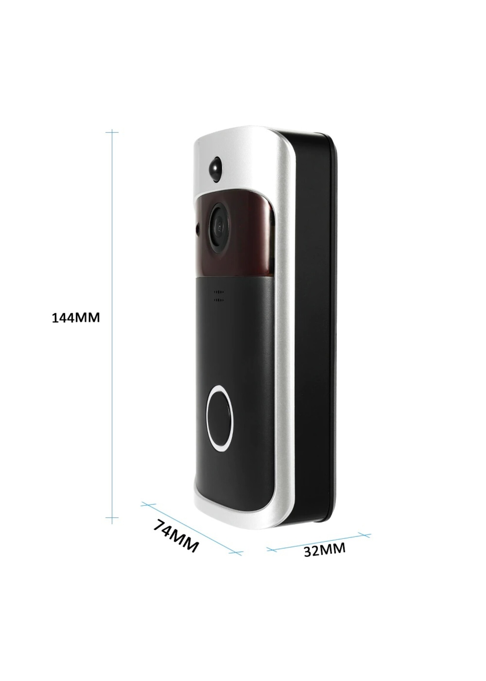 Slimme draadloze wifi-beveiligingsdeurbel Slimme videodeurtelefoon Visuele opname Laag stroomverbruik Remote Home Monitoring