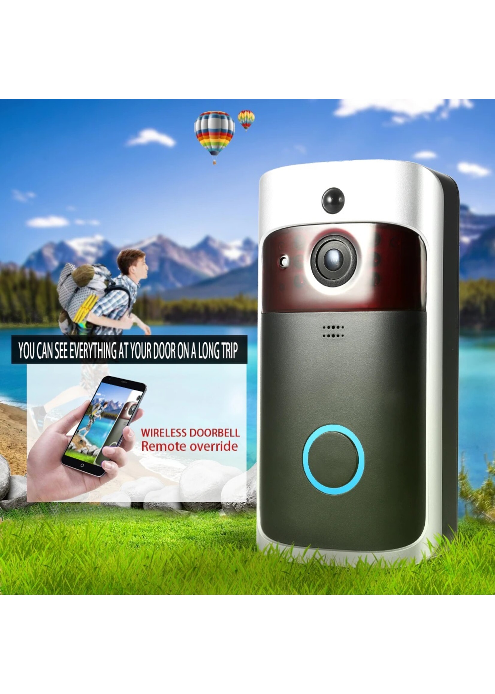 Slimme draadloze wifi-beveiligingsdeurbel Slimme videodeurtelefoon Visuele opname Laag stroomverbruik Remote Home Monitoring