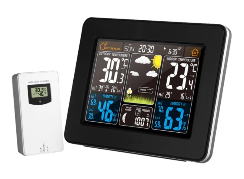 Newentor buitensensor voor weerstation draadloze sensor buiten thermometer hygrometer, wit